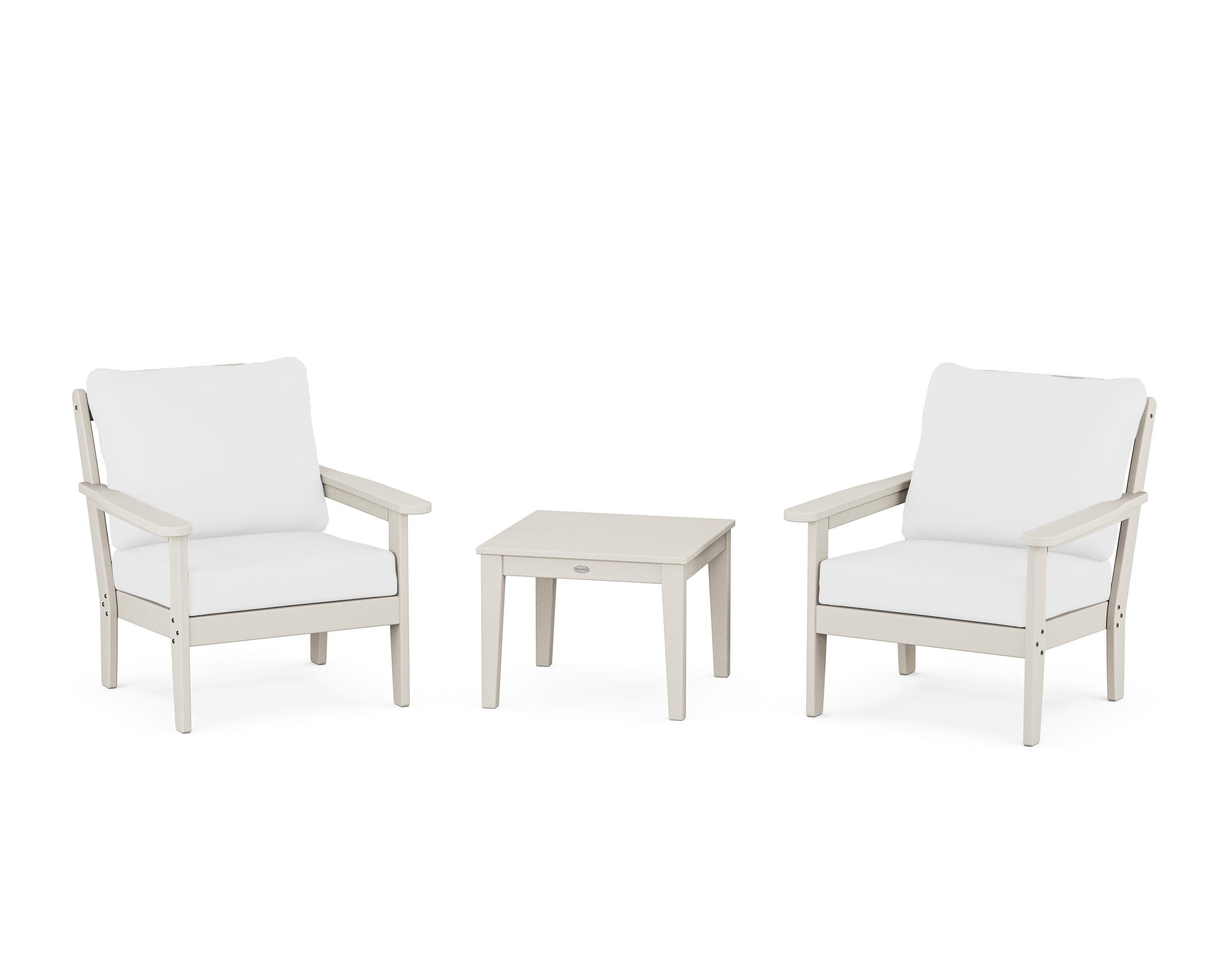 Cottage 3-Piece Deep Seating Set in Sand / Natural