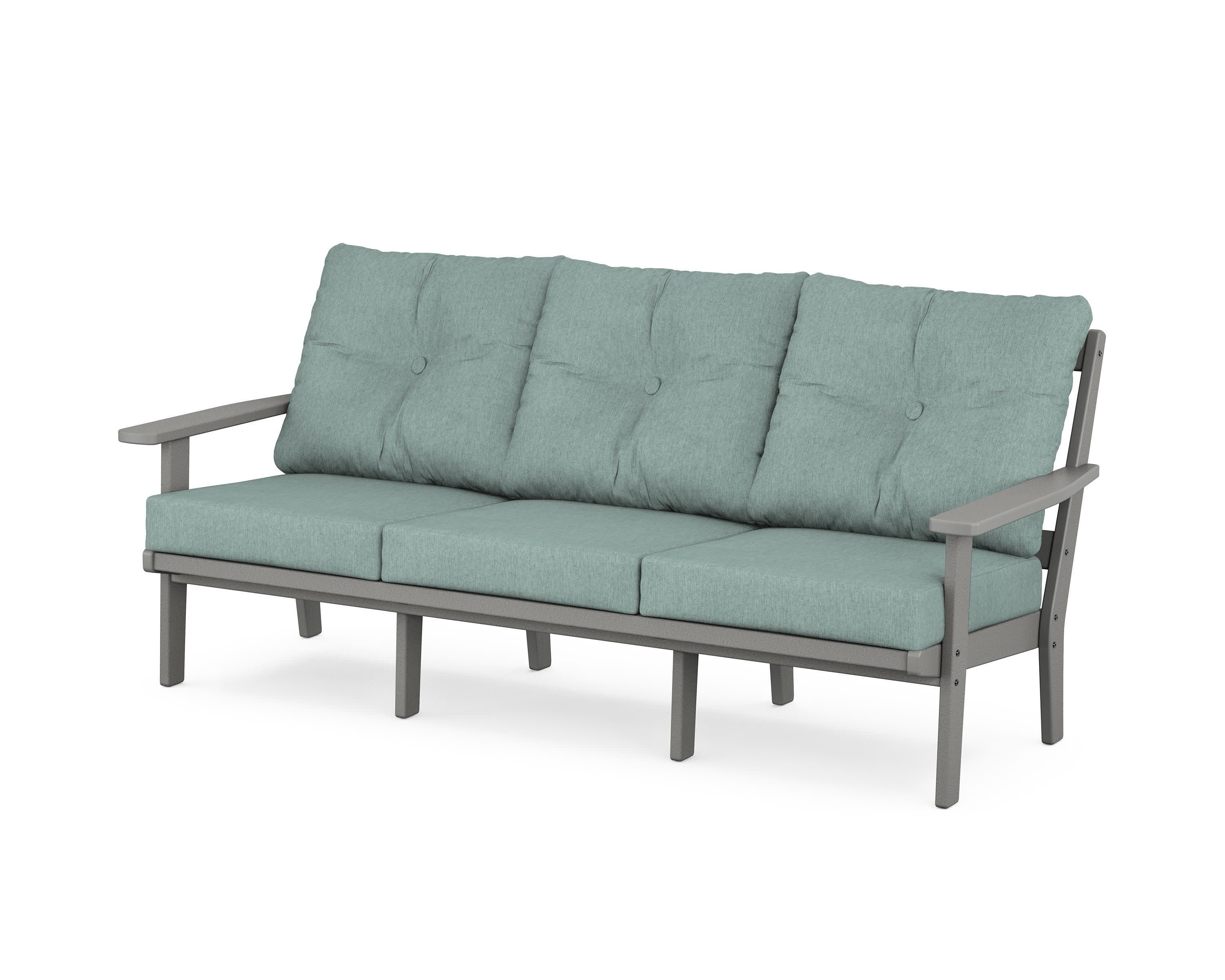 PrairieDeep Seating Sofa in Slate Grey / Glacier Spa