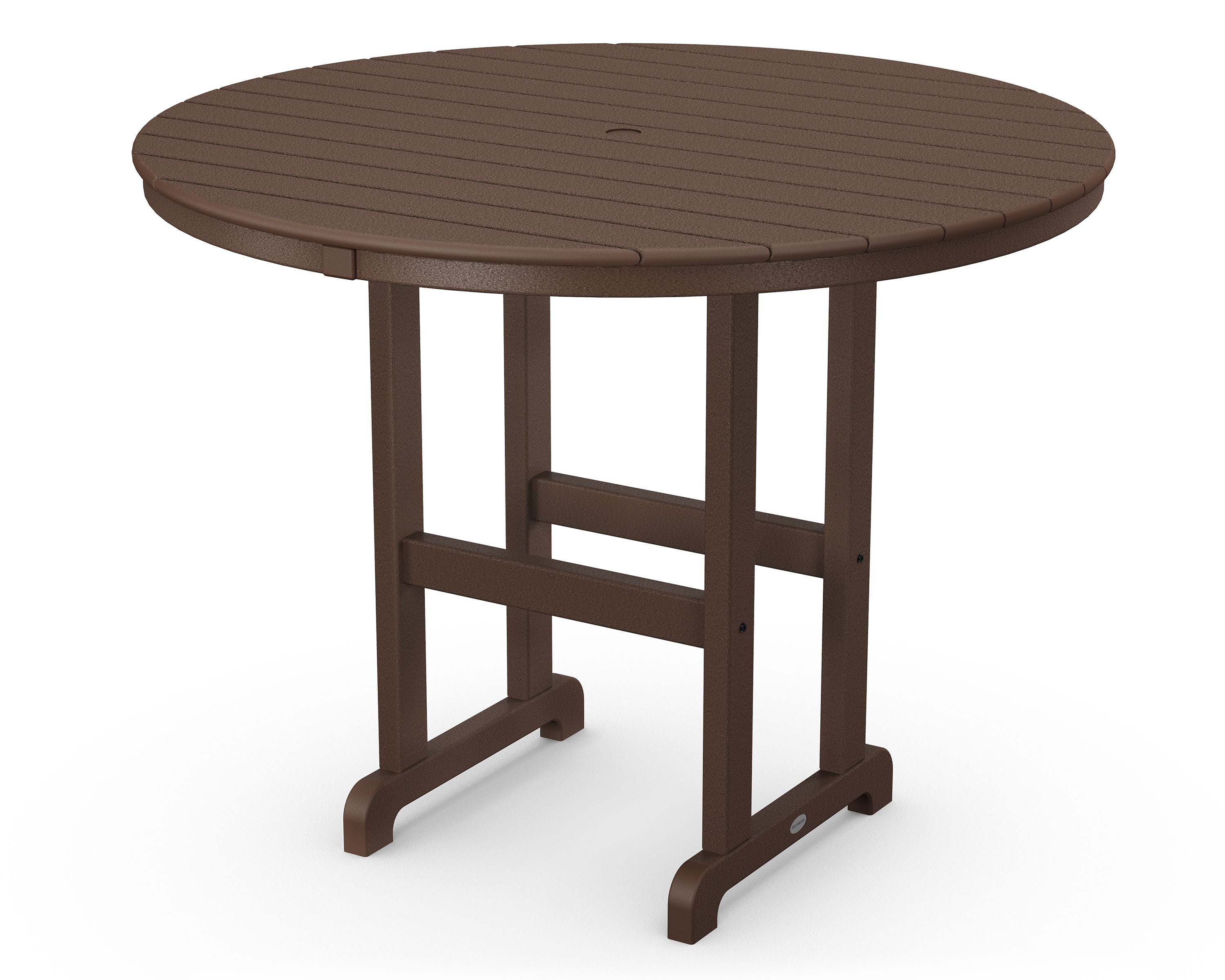 48" Round Farmhouse Counter Table in Mahogany