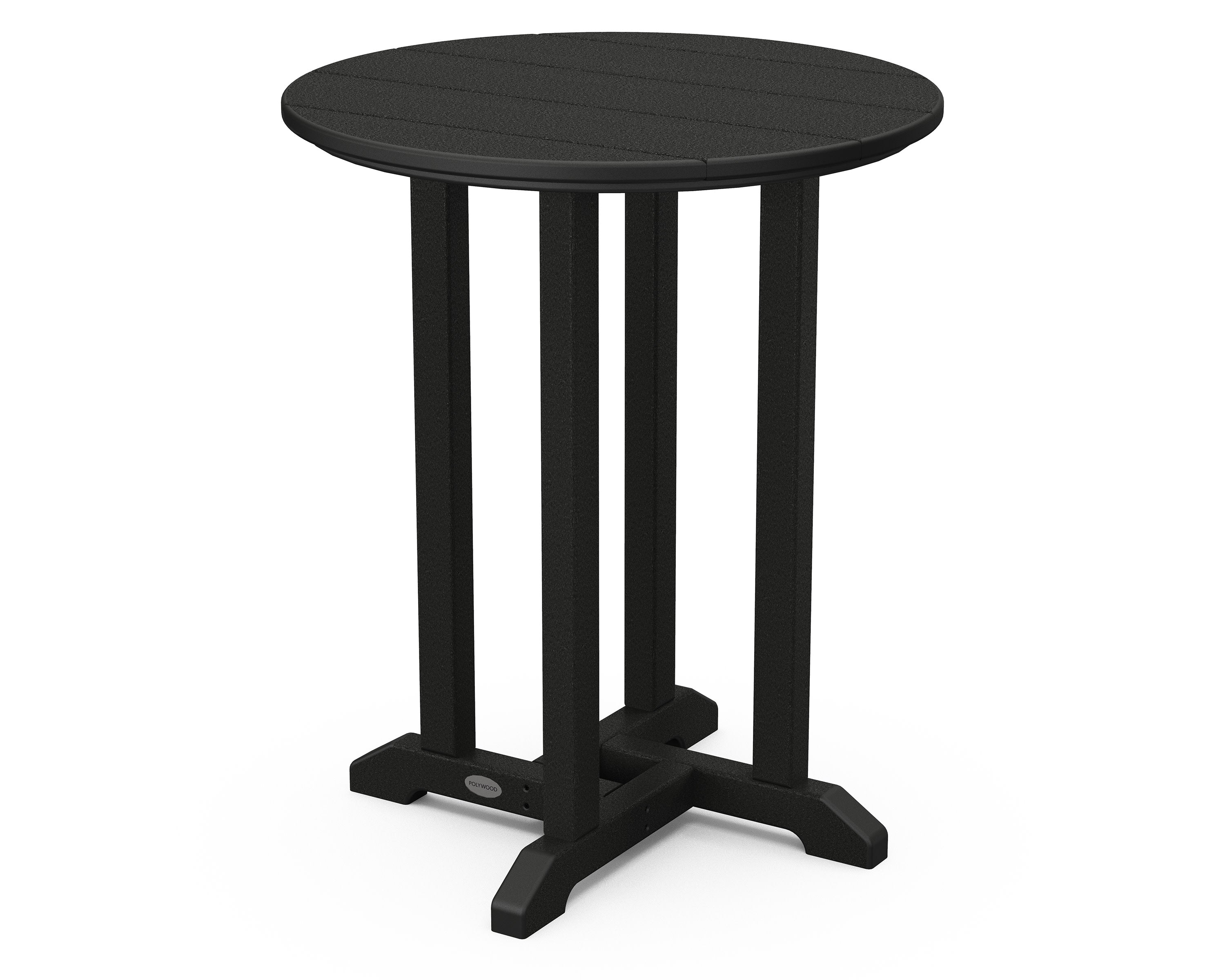 24" Round Farmhouse Bistro Table in Black