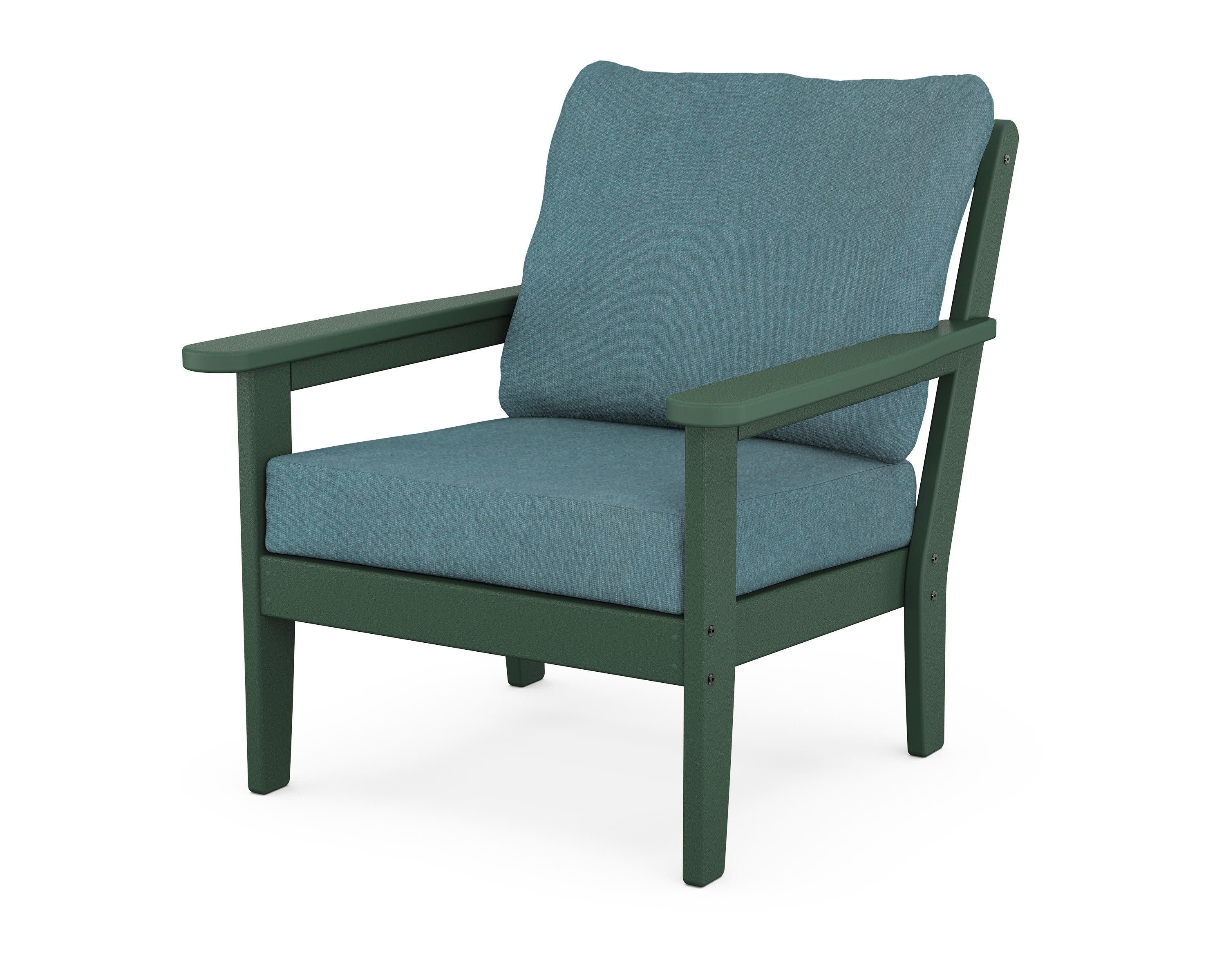 Cottage Deep Seating Chair in Green / Ocean Teal