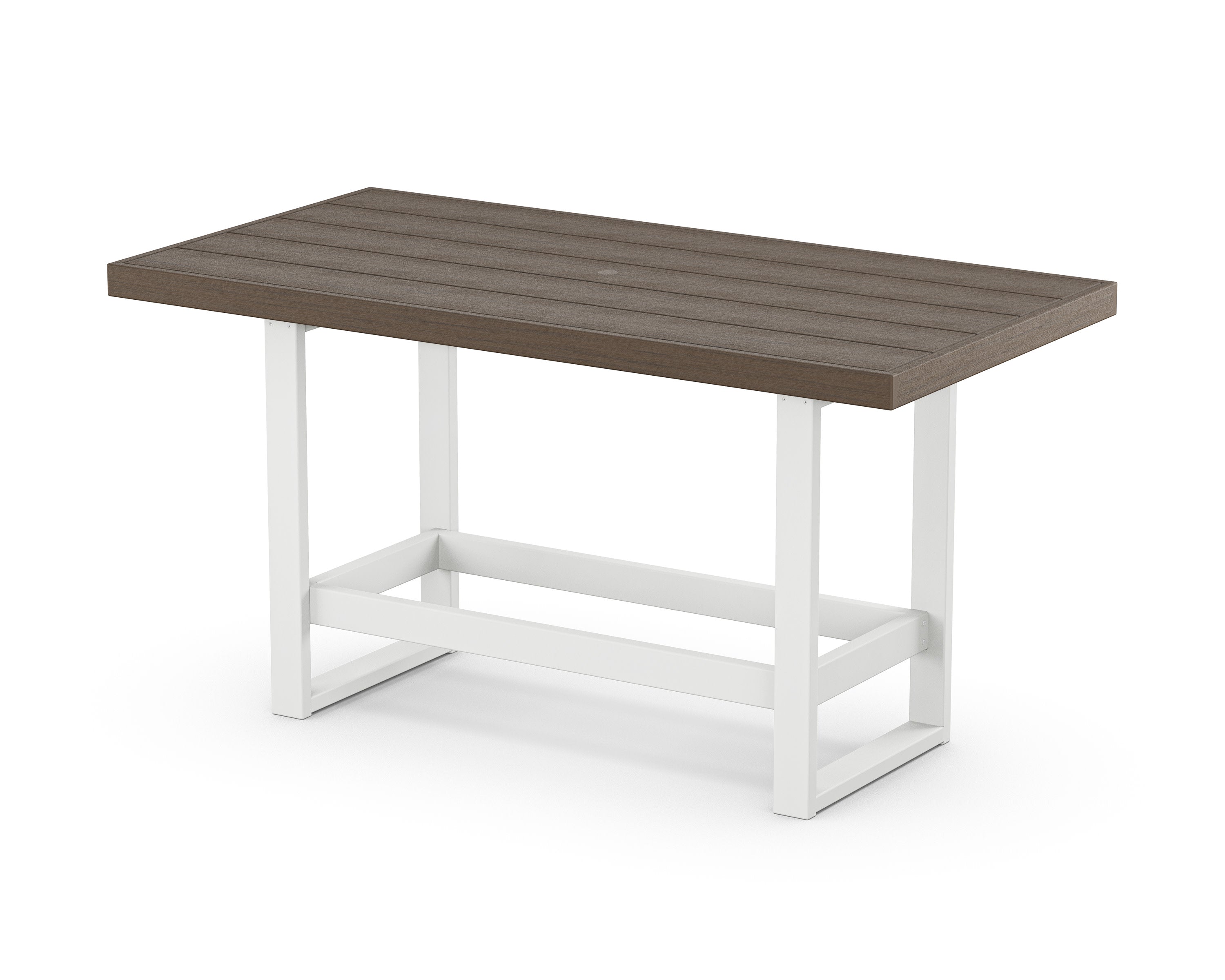 EDGE 40" x 78" Bar Table in White / Kona