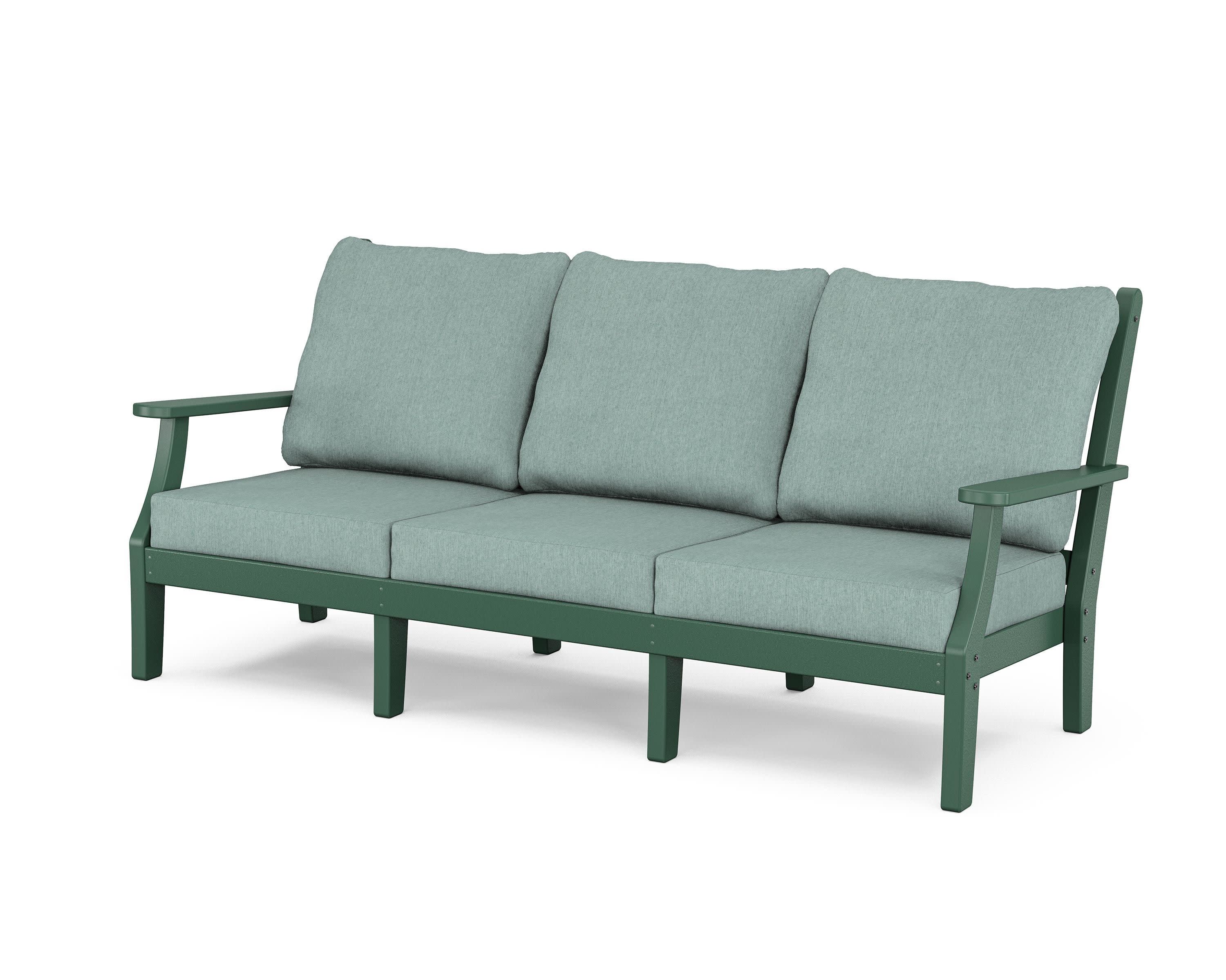 Wovendale Deep Seating Sofa in Green / Glacier Spa