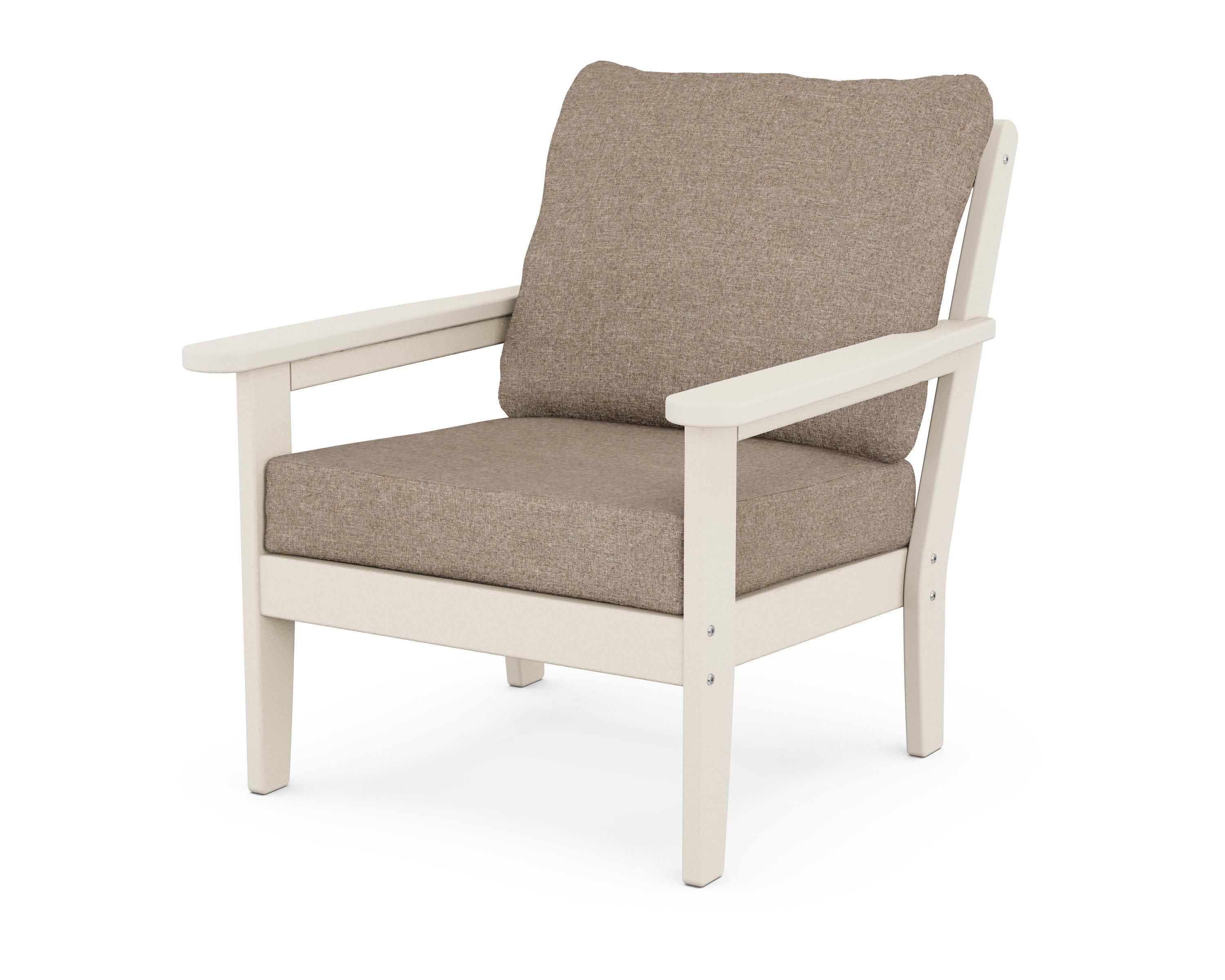 Cottage Deep Seating Chair in Sand / Spiced Burlap