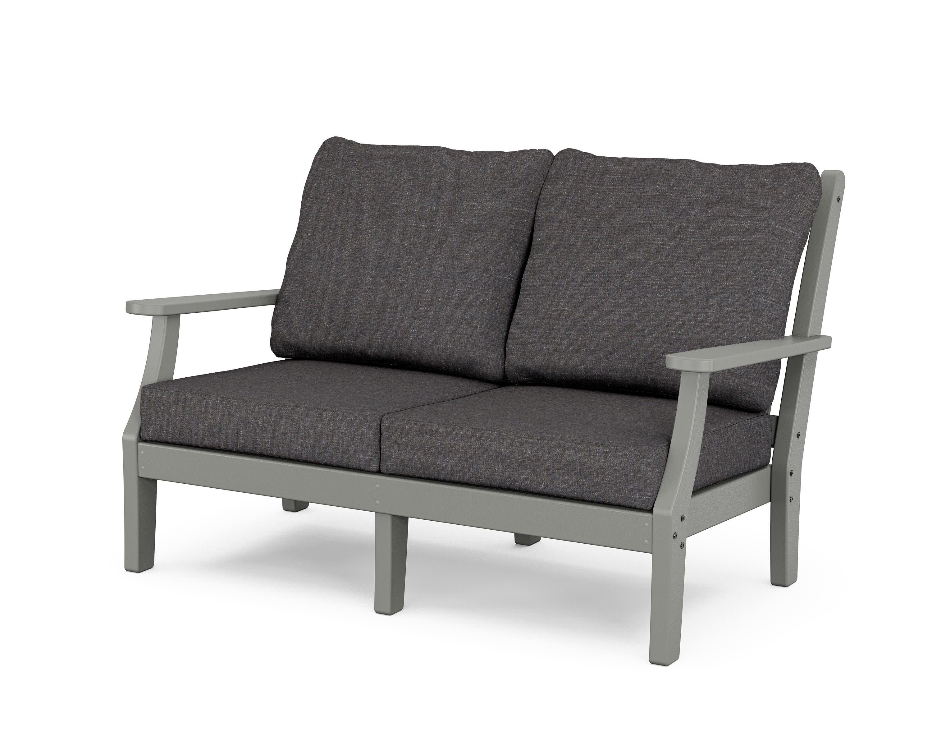 Wovendale Deep Seating Loveseat in Slate Grey / Ash Charcoal