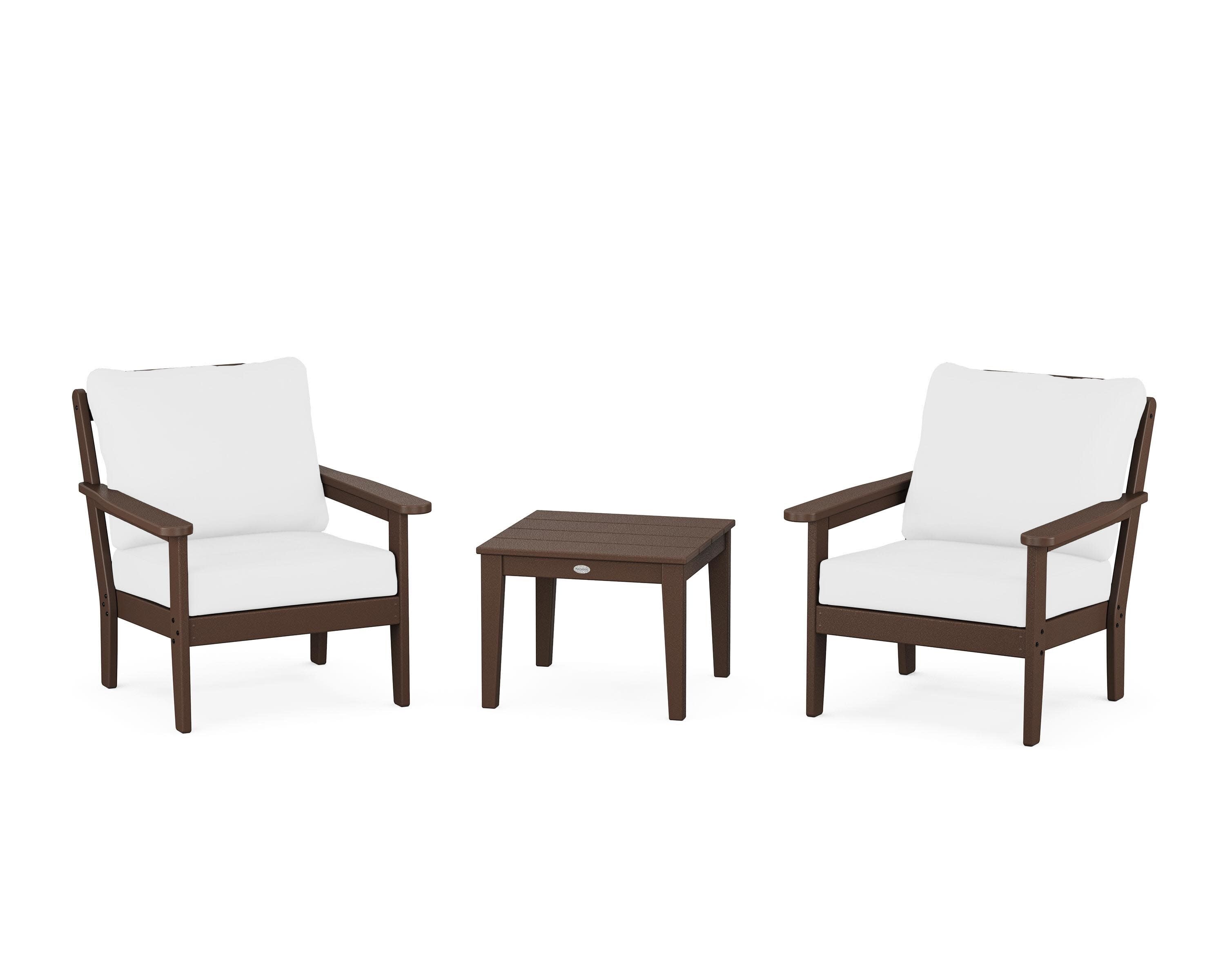 Cottage 3-Piece Deep Seating Set in Mahogany / Natural