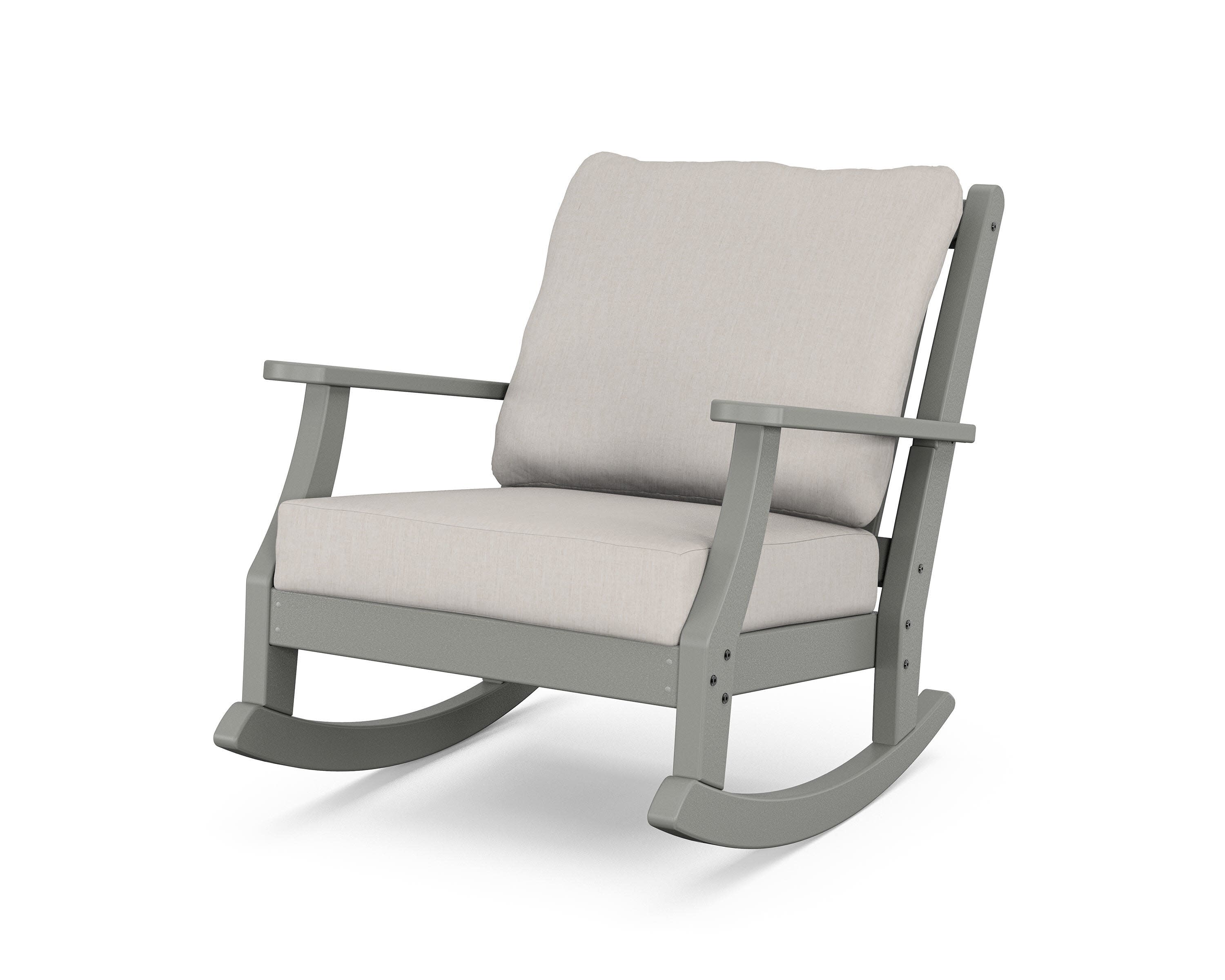 Wovendale Deep Seating Rocking Chair in Slate Grey / Cast Ash