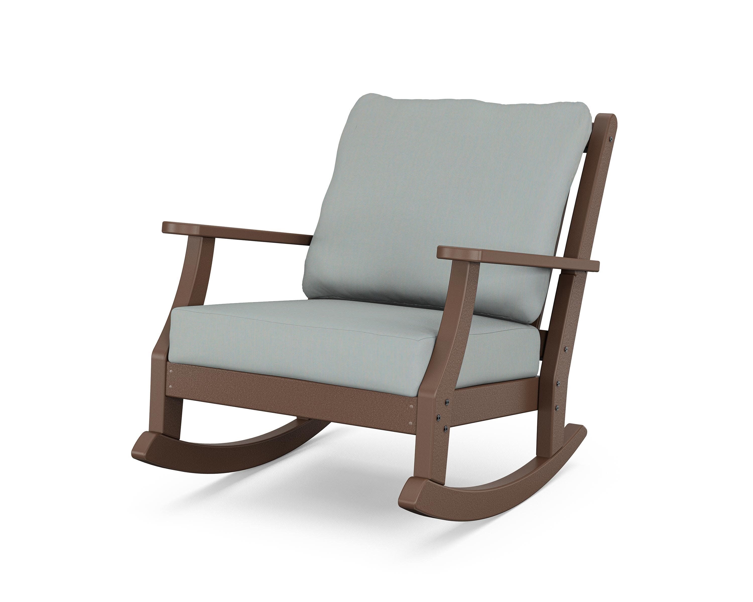 Wovendale Deep Seating Rocking Chair in Mahogany / Spa