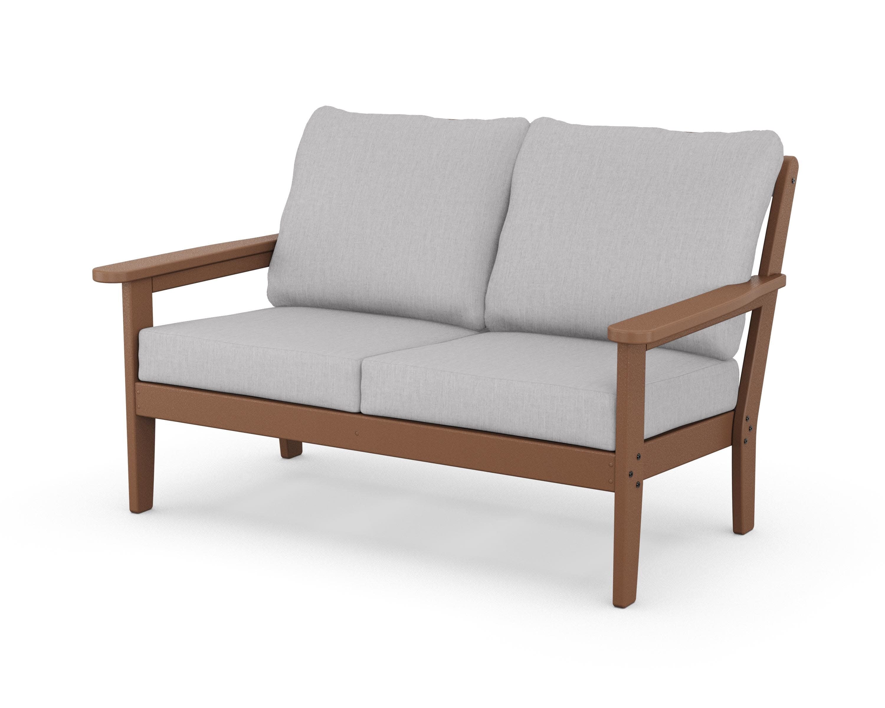 Cottage Deep Seating Loveseat in Teak / Granite