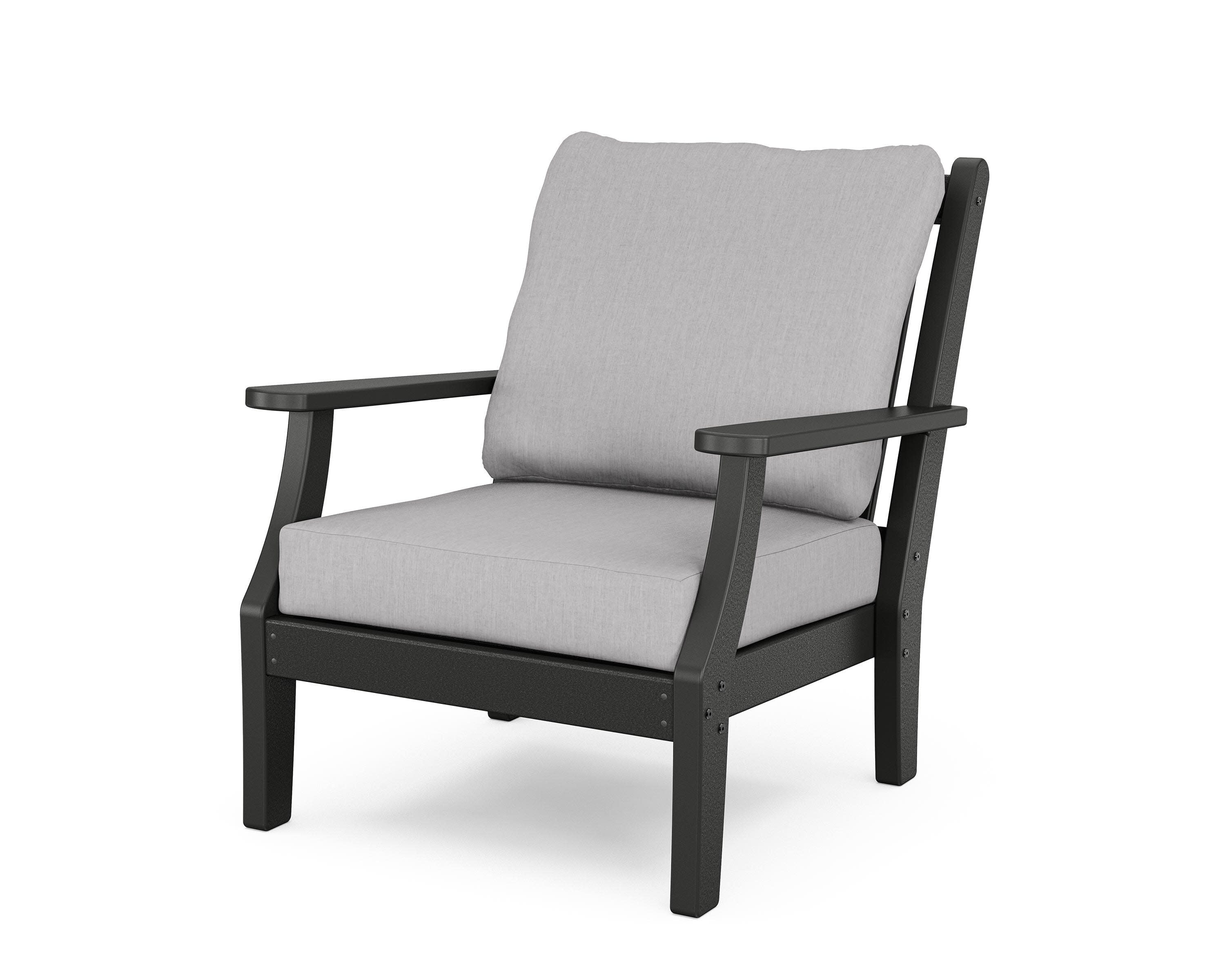 Wovendale Deep Seating Chair in Black / Granite