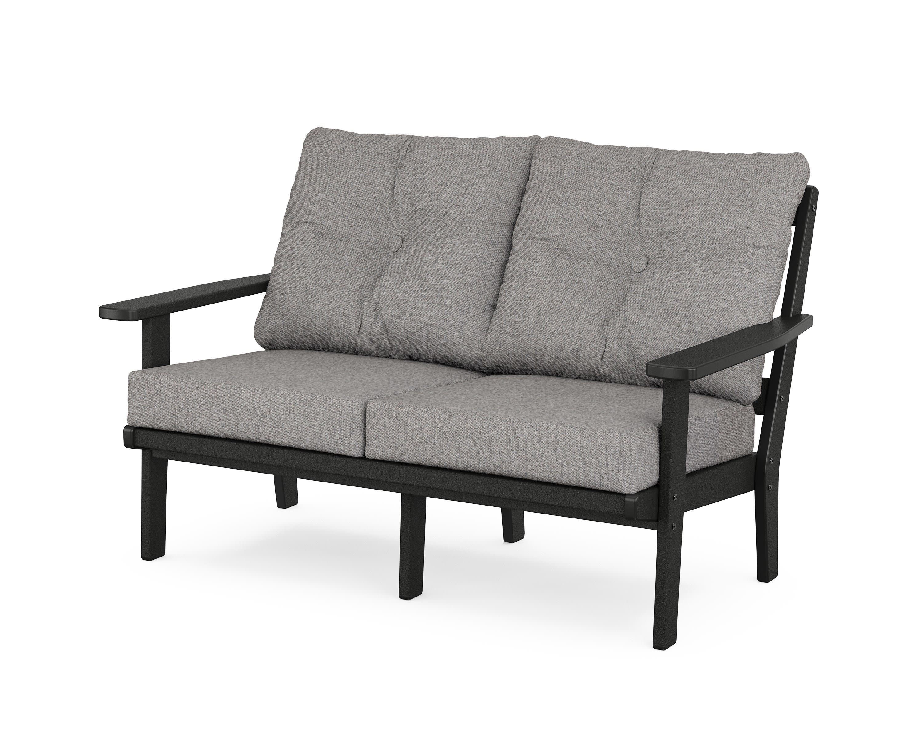 Prairie Deep SeatingLoveseat in Black / Grey Mist