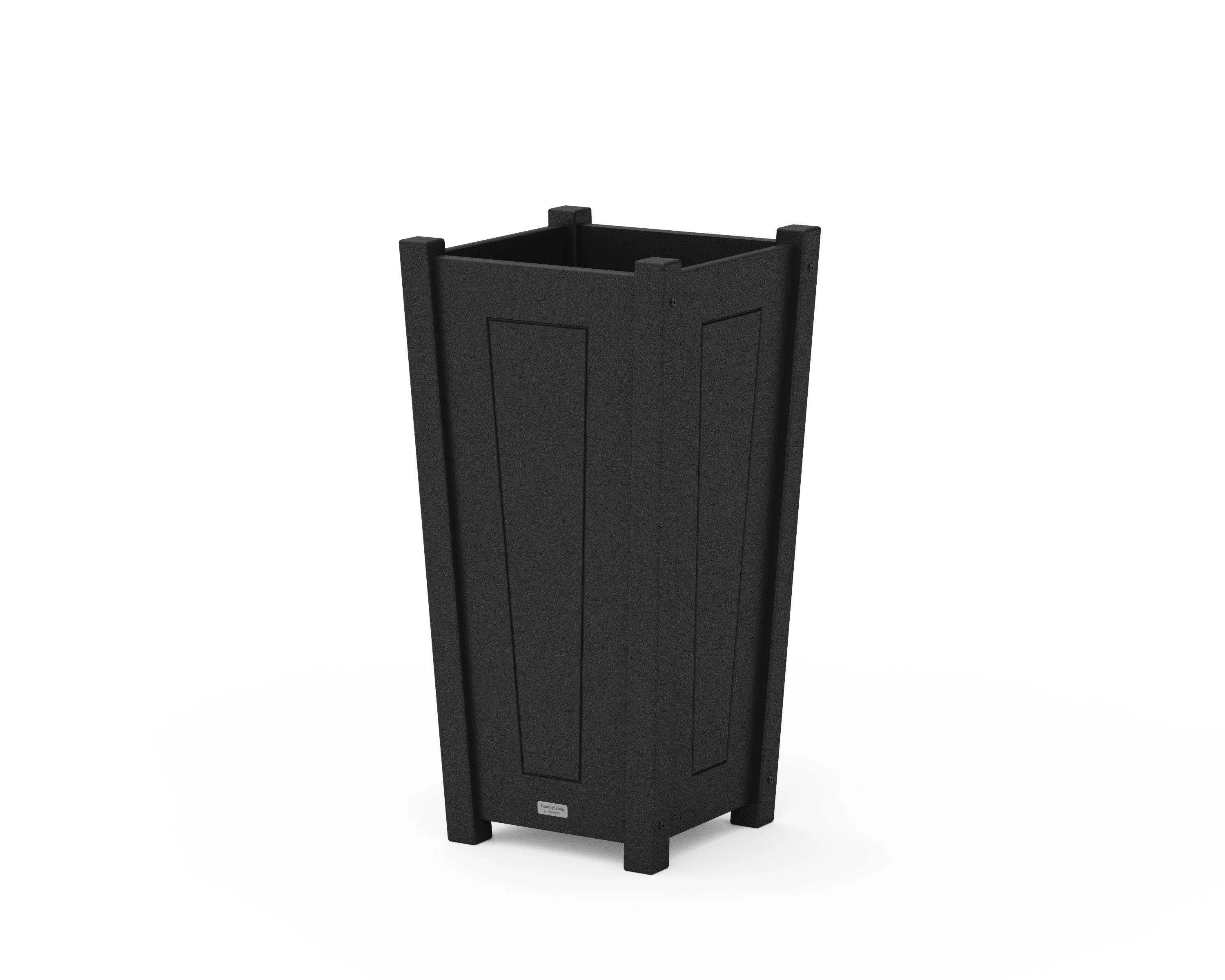Country Living Tapered Square Planter Box in Black