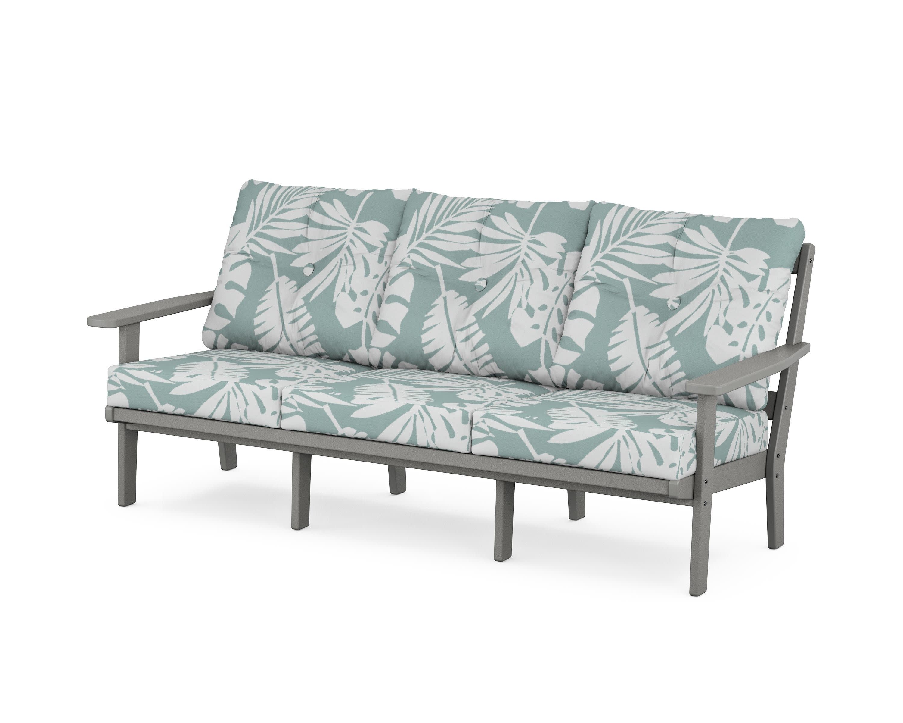 PrairieDeep Seating Sofa in Slate Grey / Leaf Glacier Spa