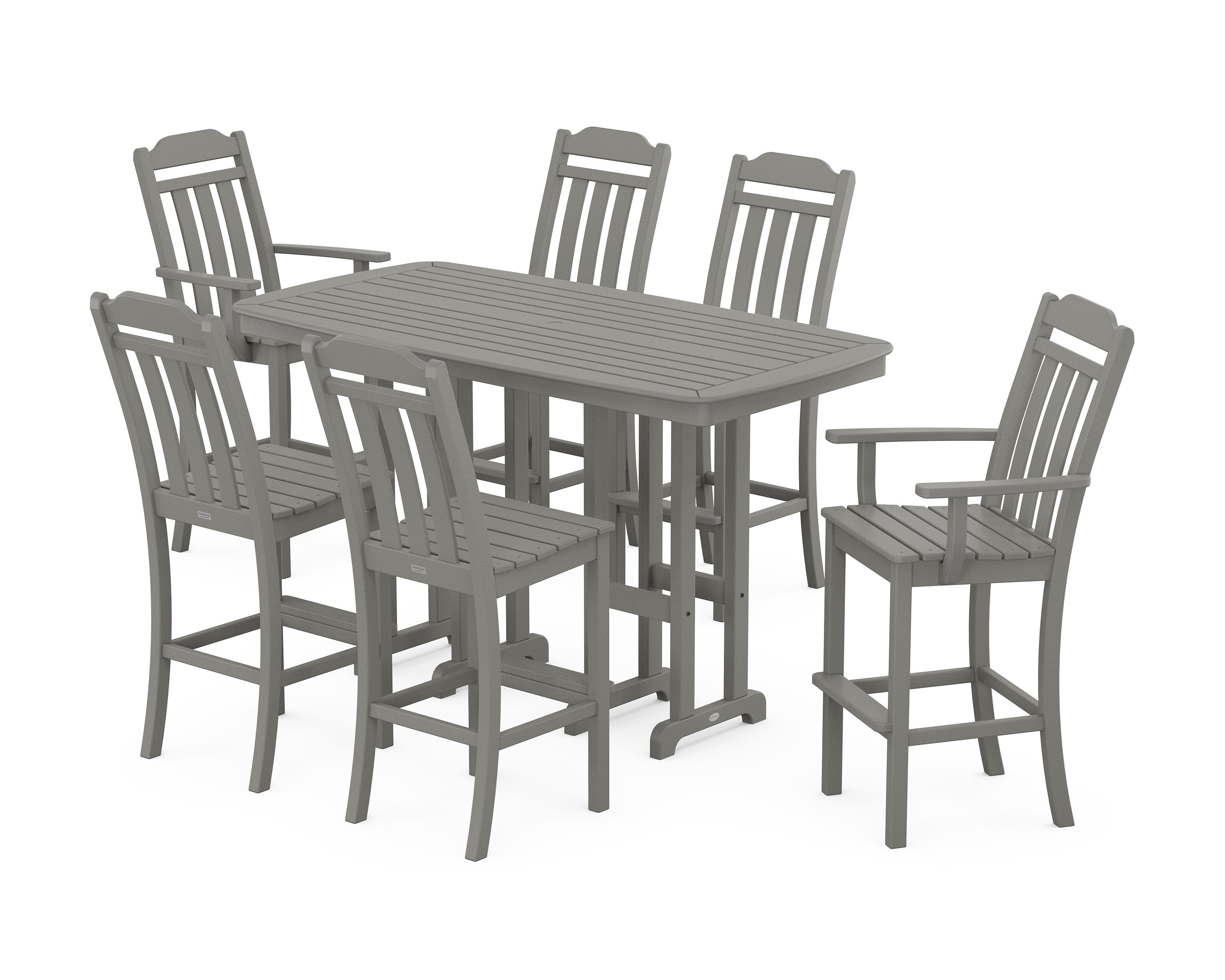 Cottage 7-Piece Bar Set in Slate Grey