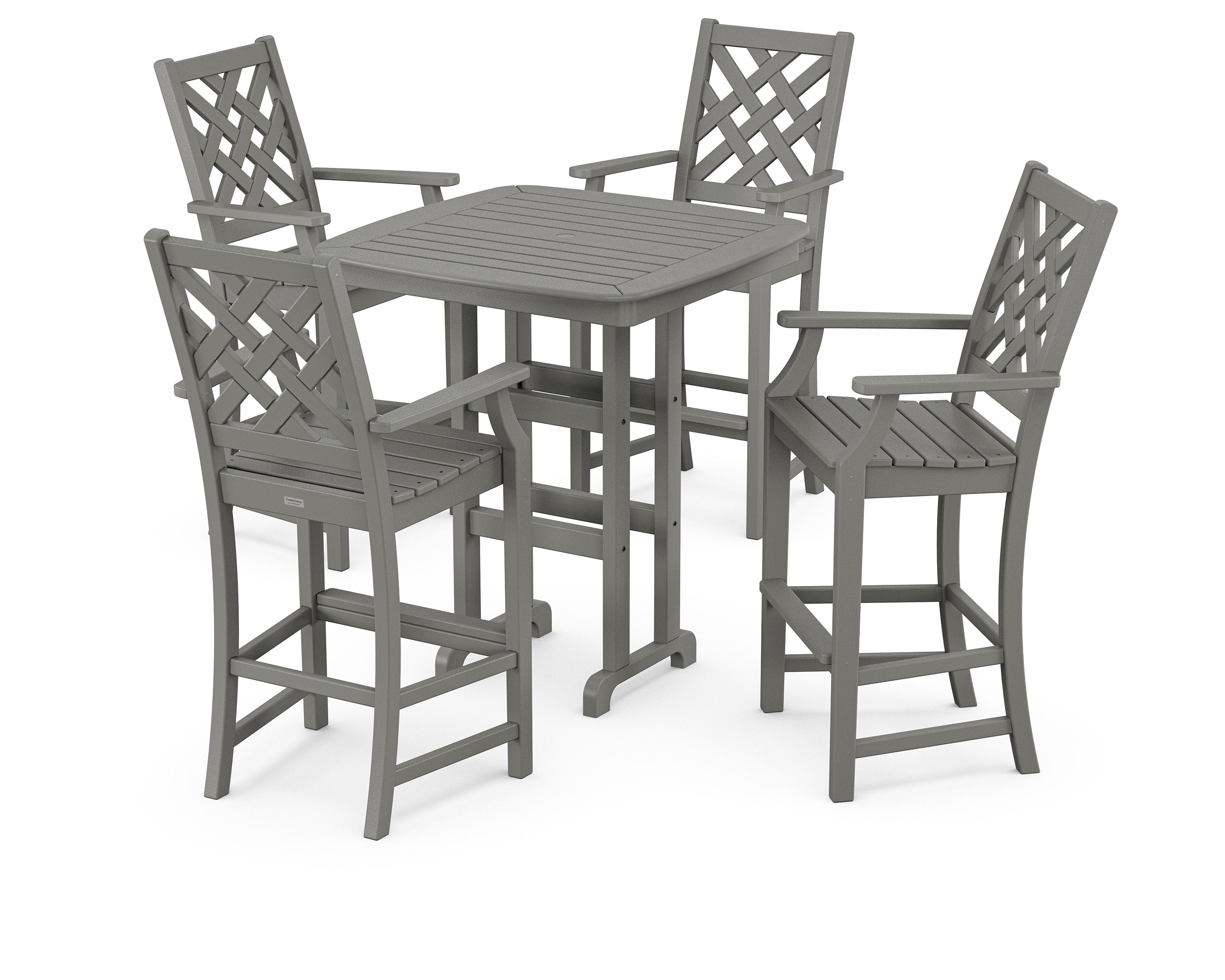Wovendale 5-Piece Bar Set in Slate Grey