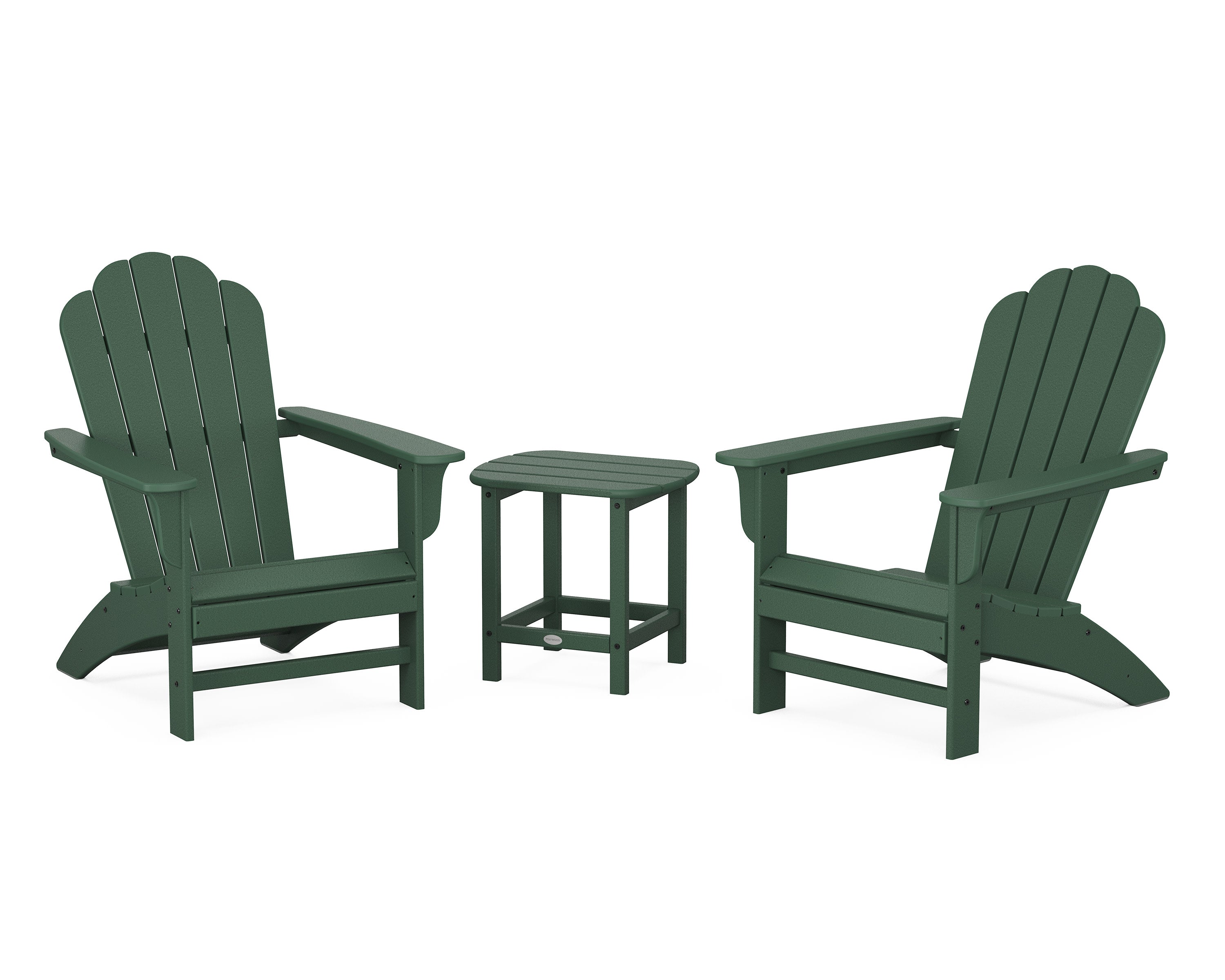 Cottage Adirondack Chair 3-Piece Set in Green