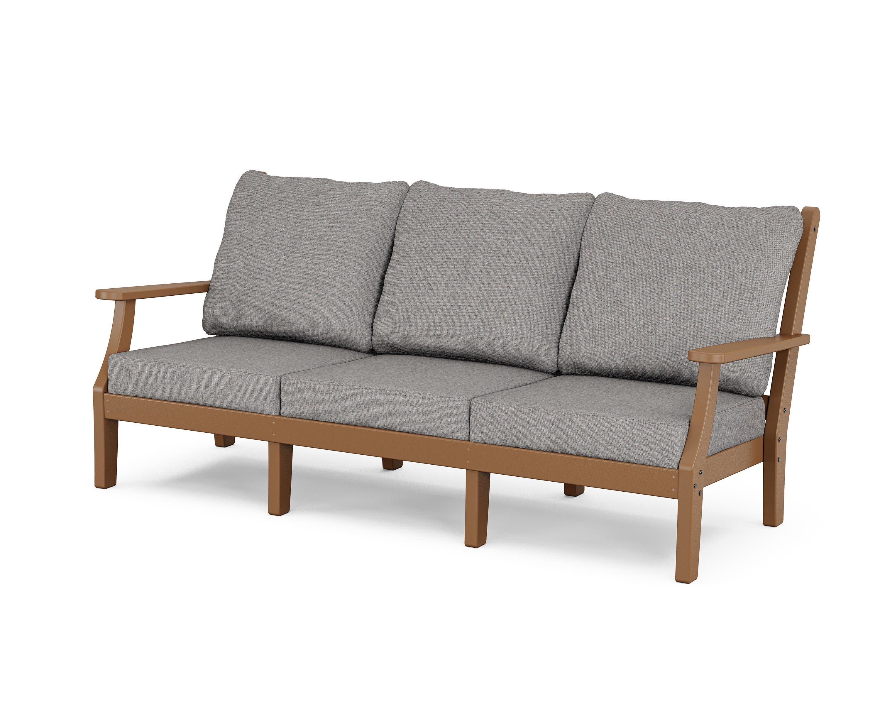 Wovendale Deep Seating Sofa in Teak / Grey Mist