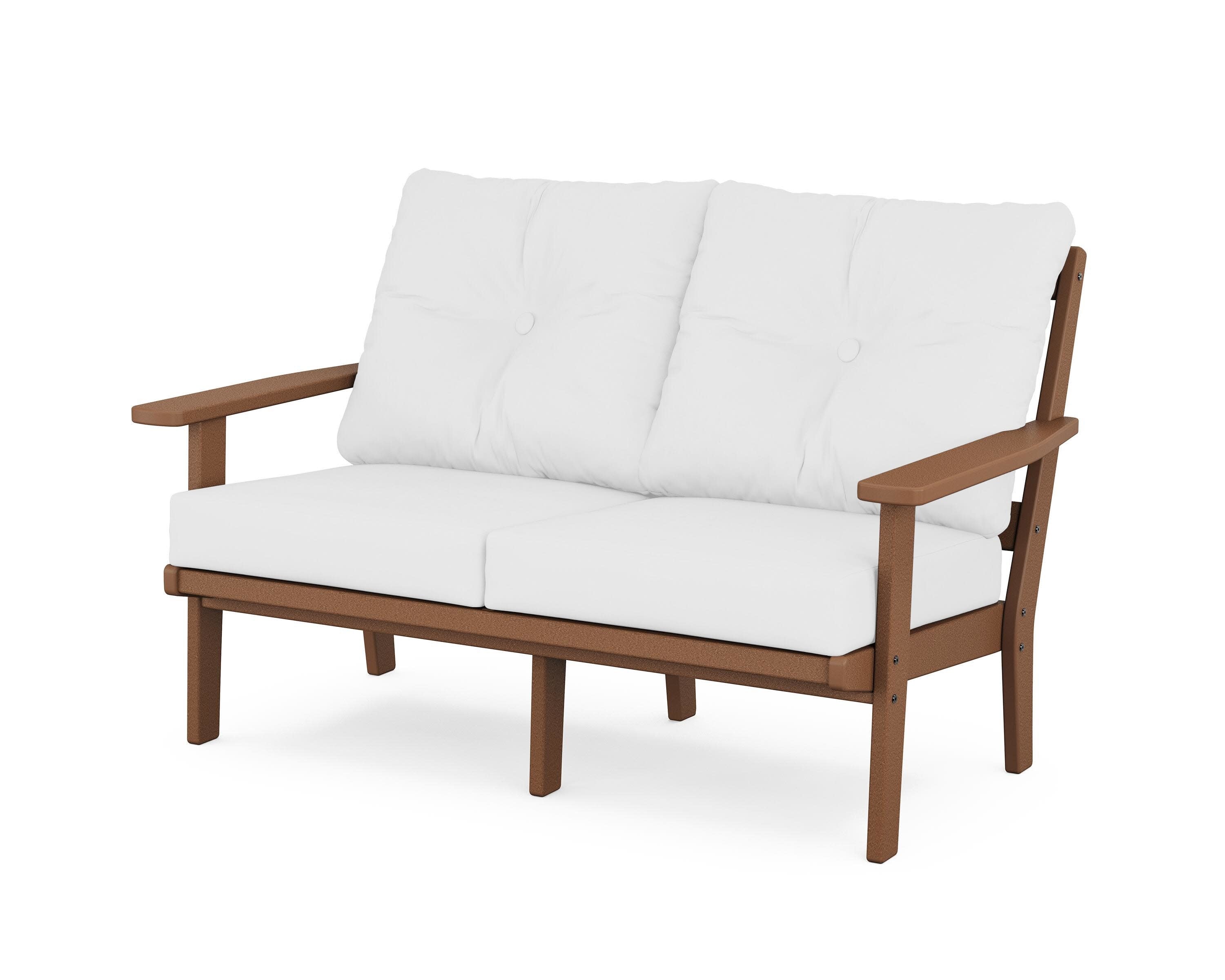 Prairie Deep SeatingLoveseat in Teak / Natural