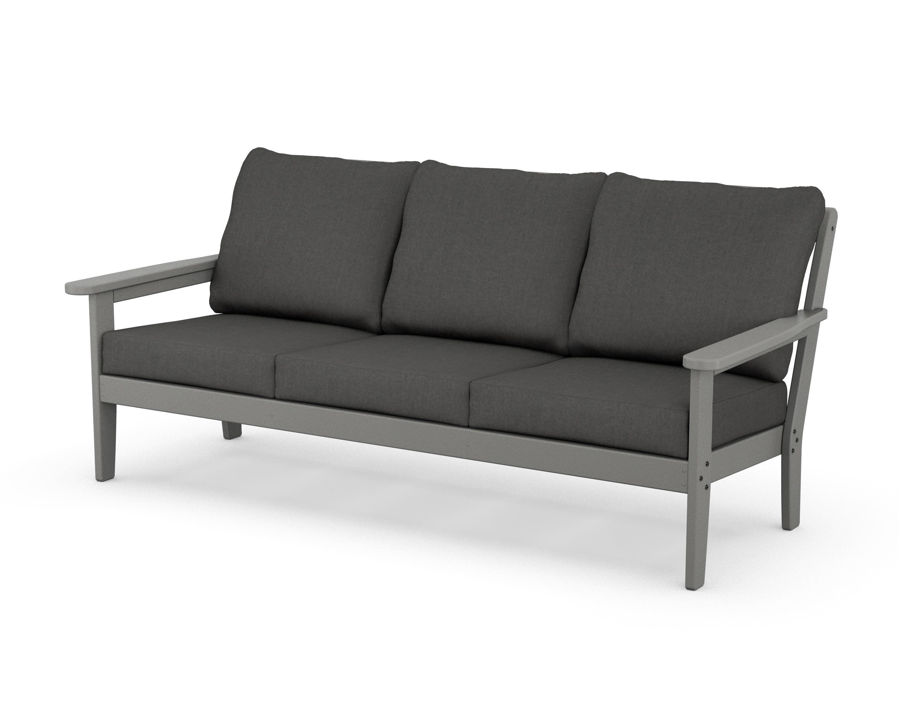 Cottage Deep Seating Sofa in Slate Grey / Spectrum Carbon