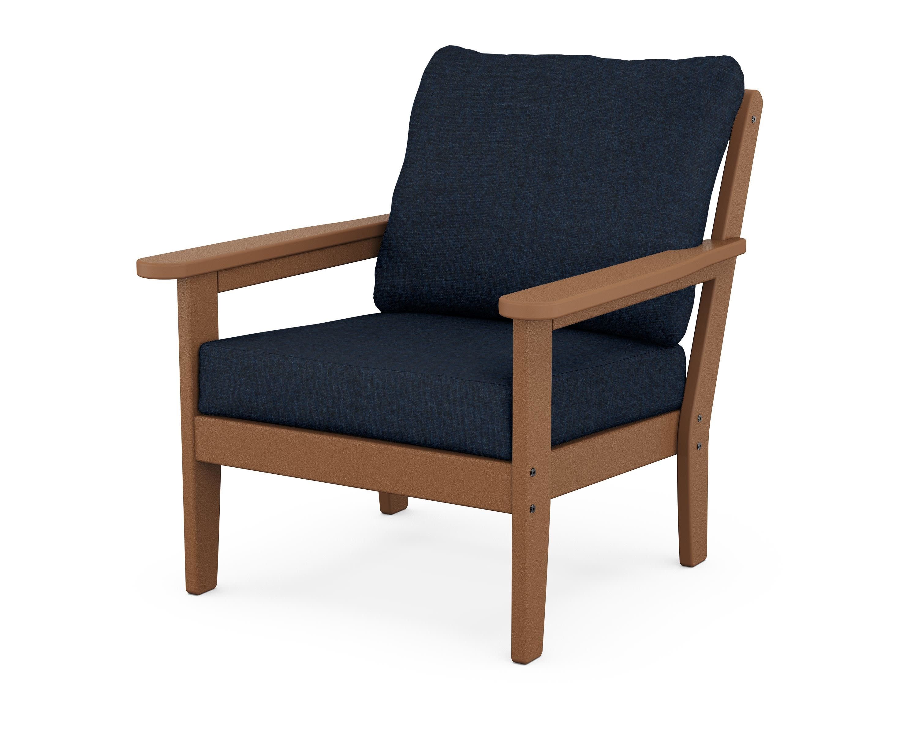 Cottage Deep Seating Chair in Teak / Marine Indigo