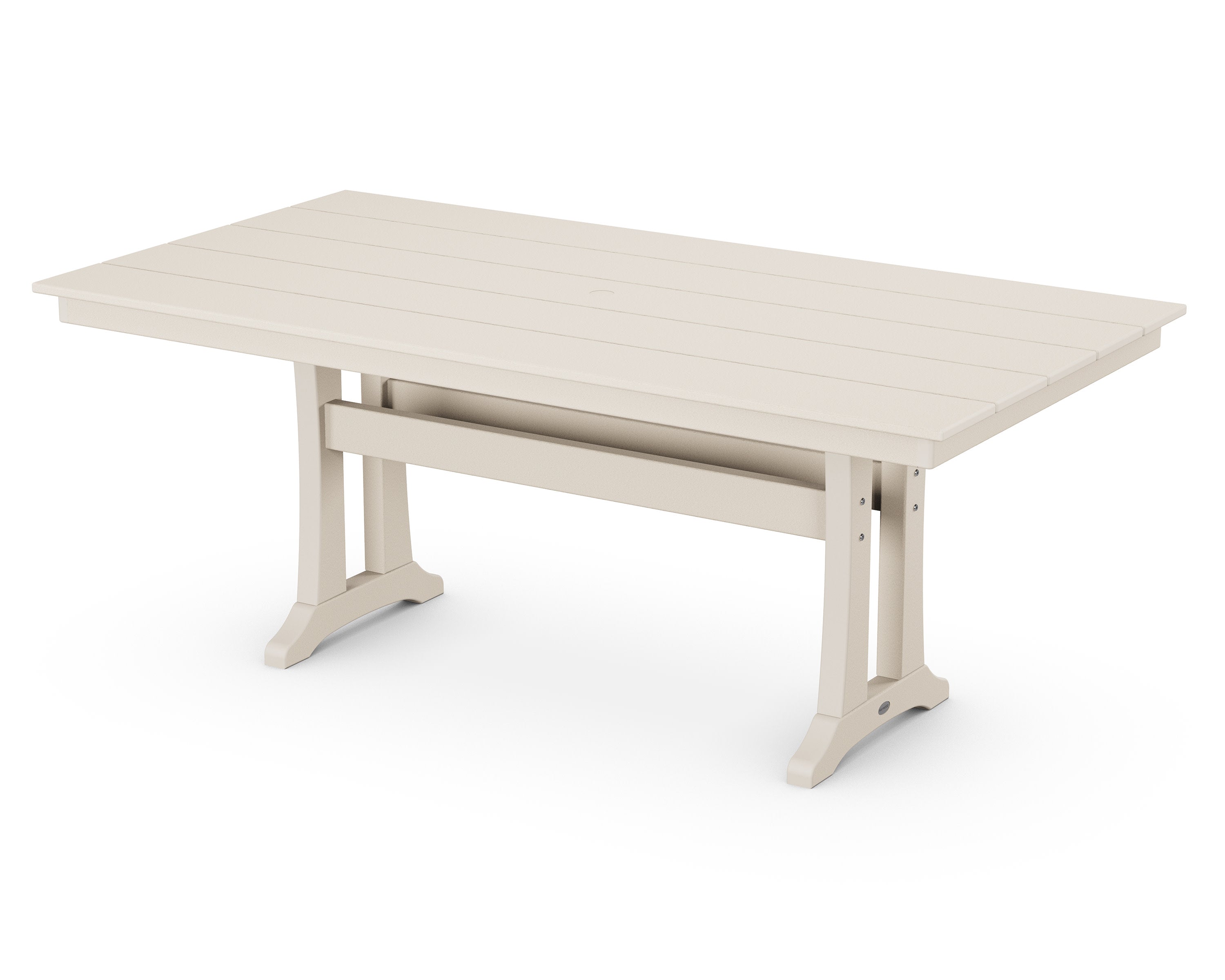 Farmhouse Trestle 37" x 72" Dining Table in Sand