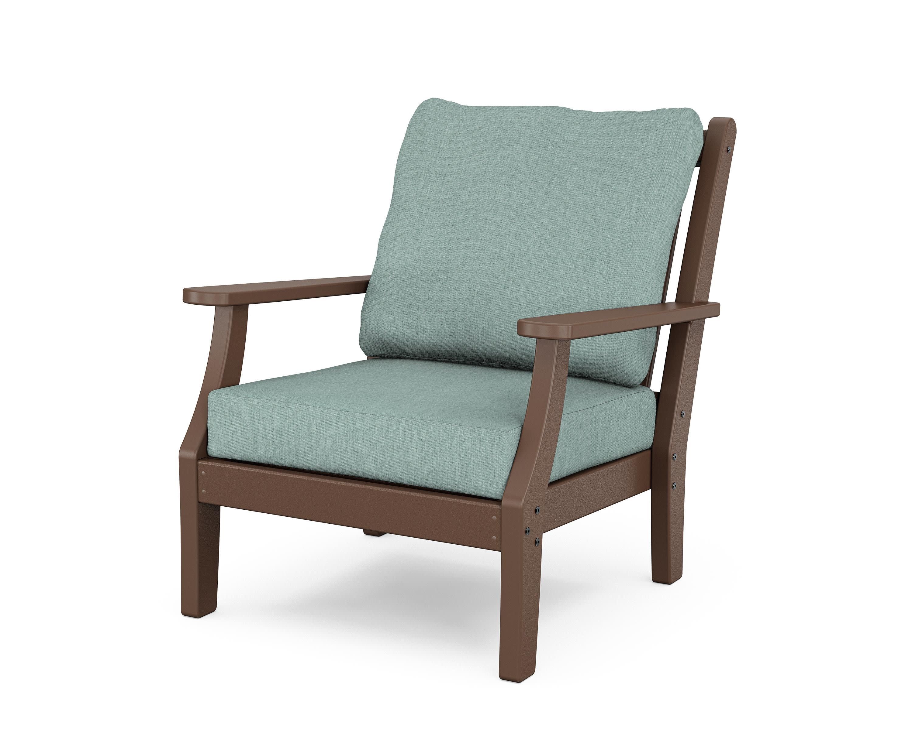 Wovendale Deep Seating Chair in Mahogany / Glacier Spa
