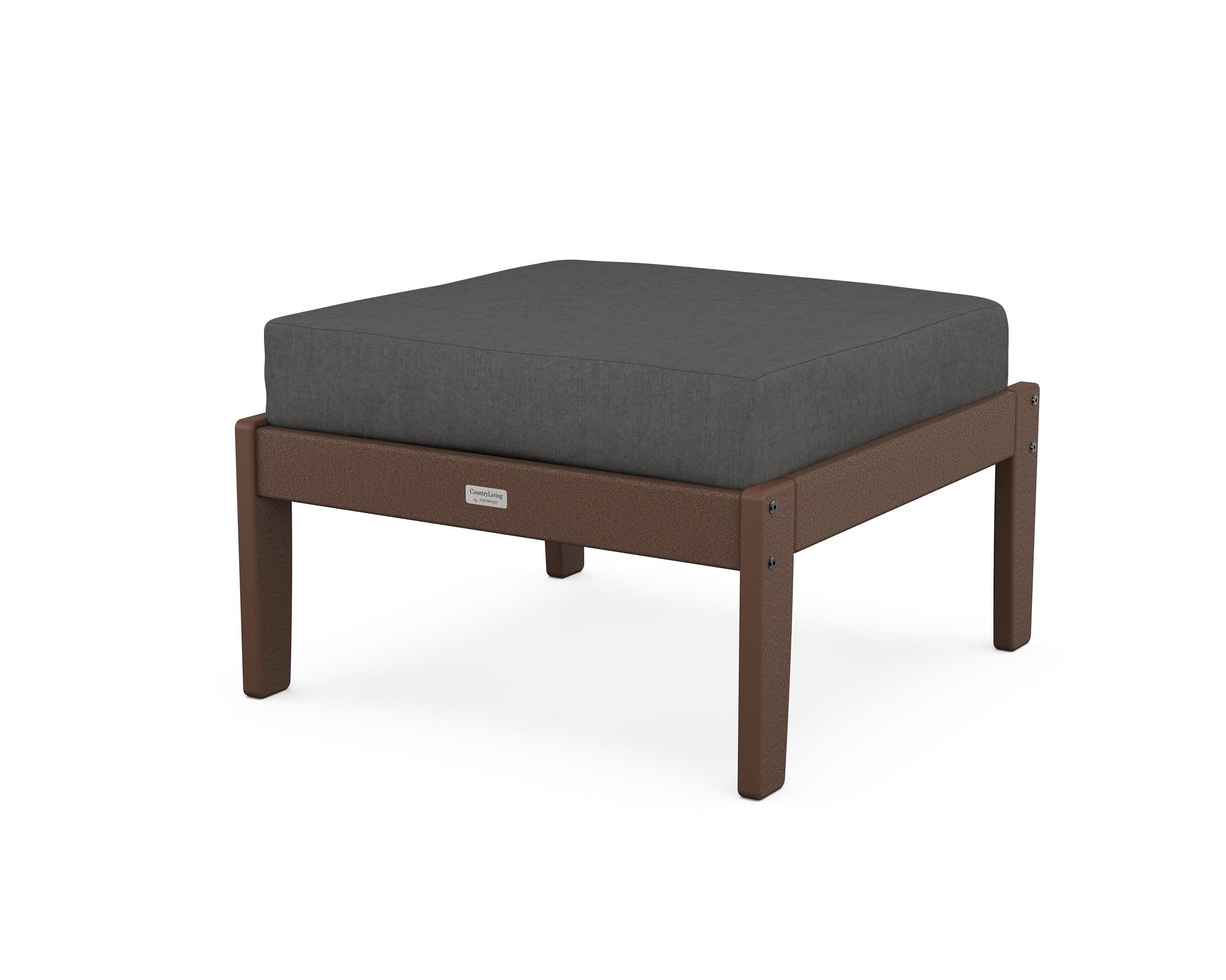 Cottage Deep Seating Ottoman in Mahogany / Spectrum Carbon