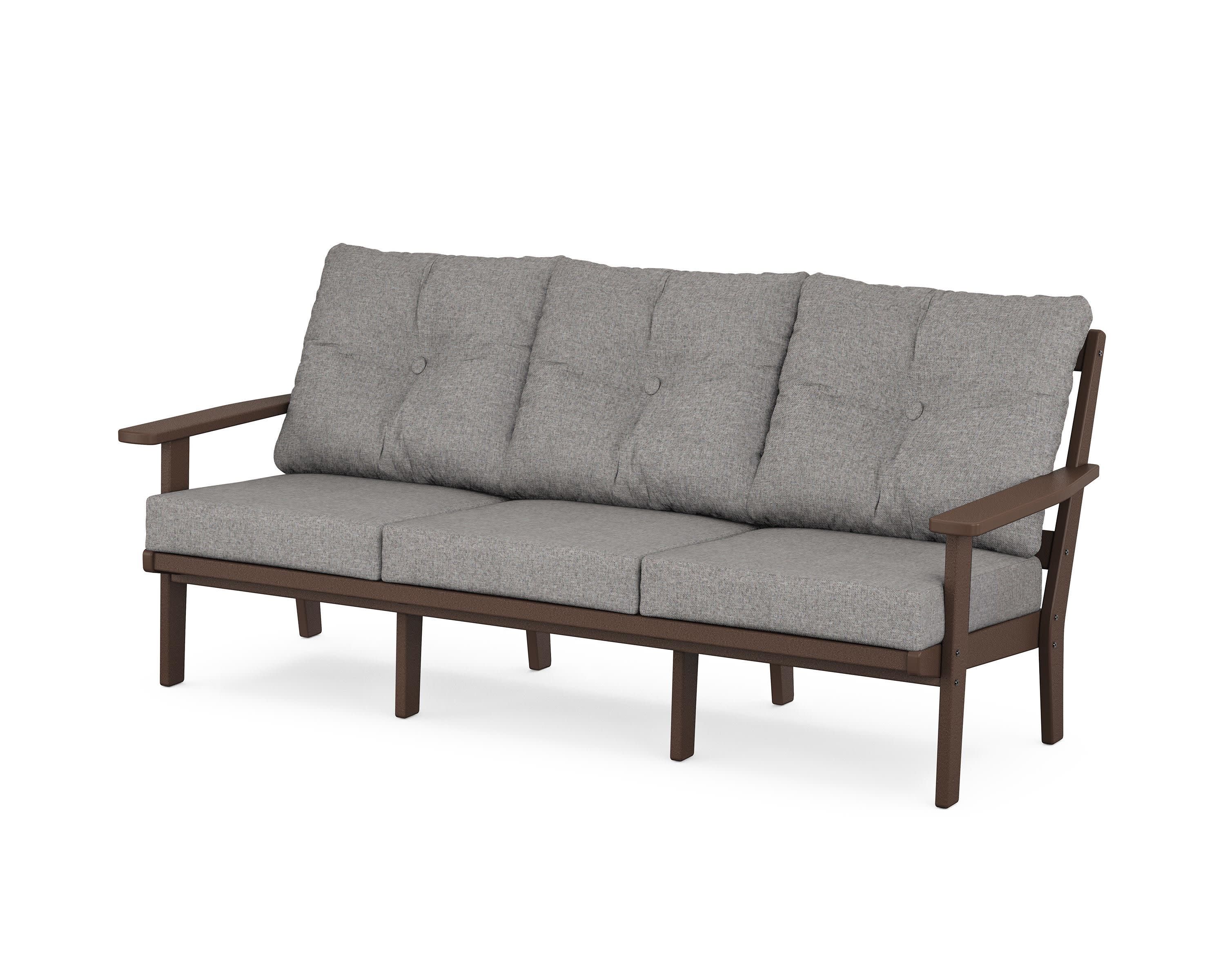 PrairieDeep Seating Sofa in Mahogany / Grey Mist