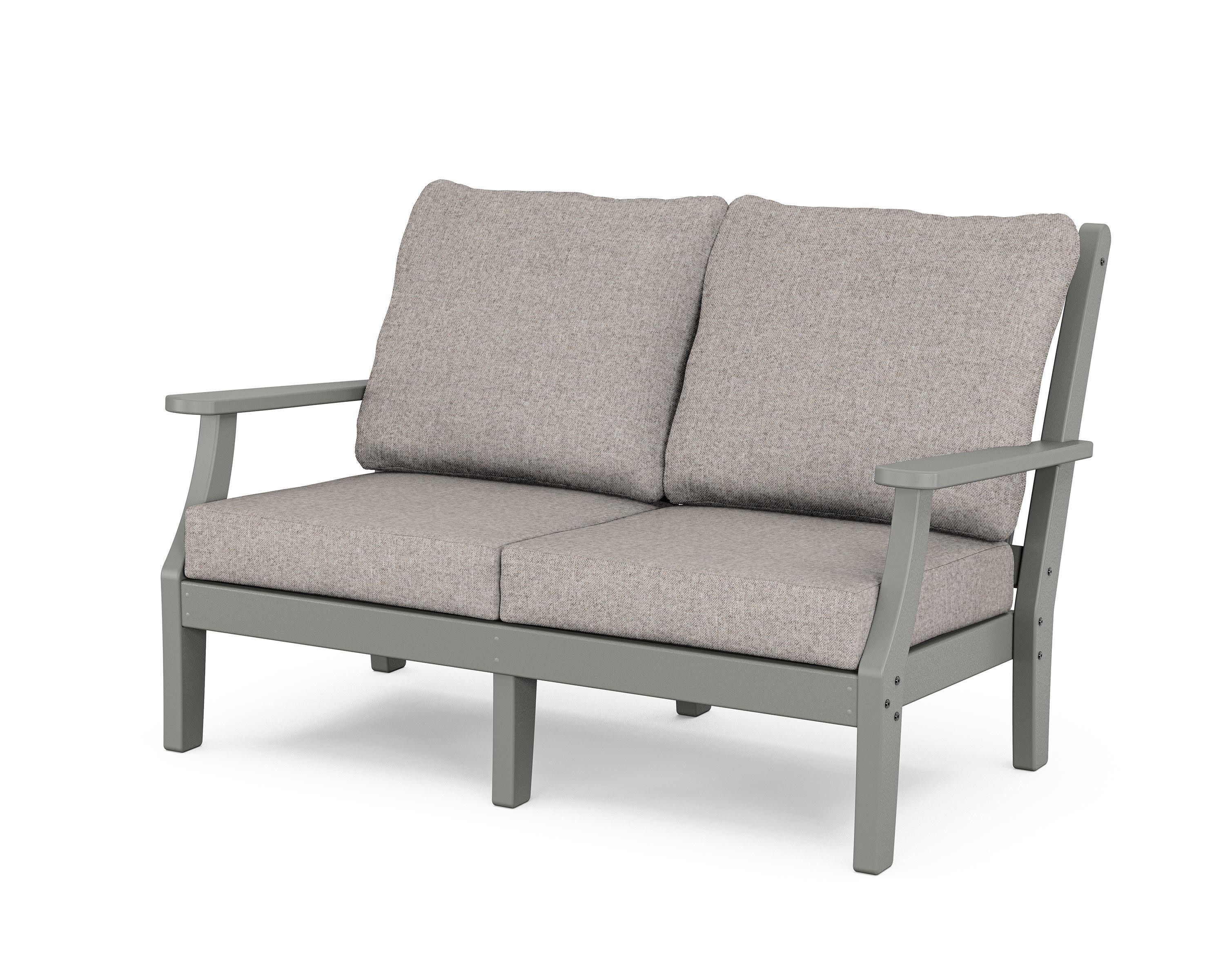 Wovendale Deep Seating Loveseat in Slate Grey / Weathered Tweed