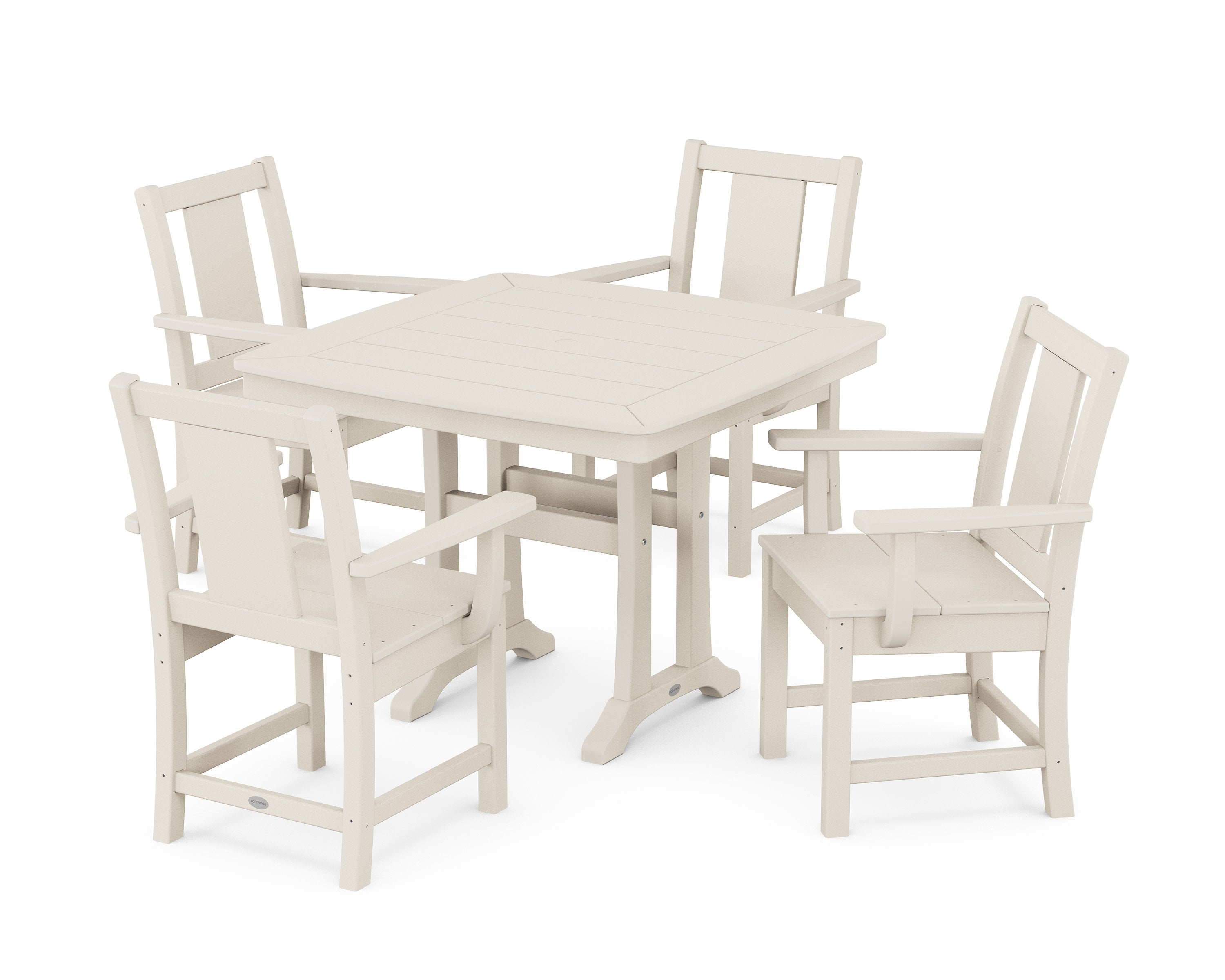 Prairie 5-Piece Dining Set with Trestle Legs in Sand