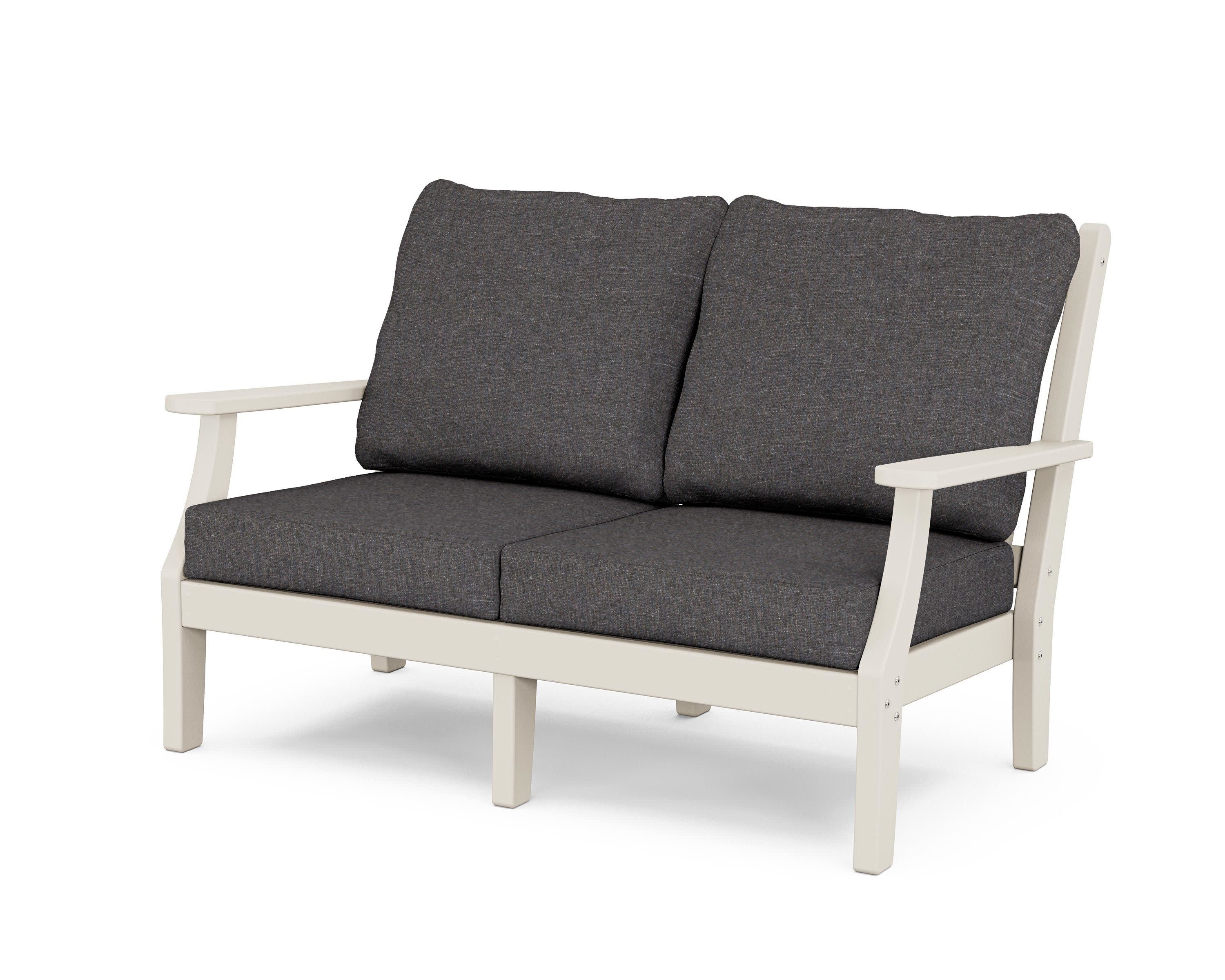Wovendale Deep Seating Loveseat in Sand / Ash Charcoal