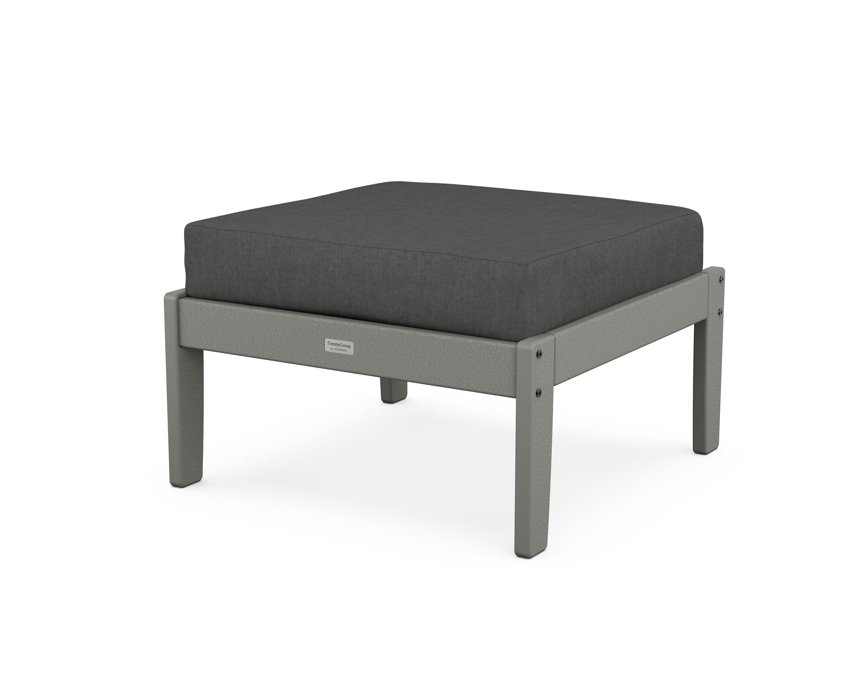 Cottage Deep Seating Ottoman in Slate Grey / Spectrum Carbon