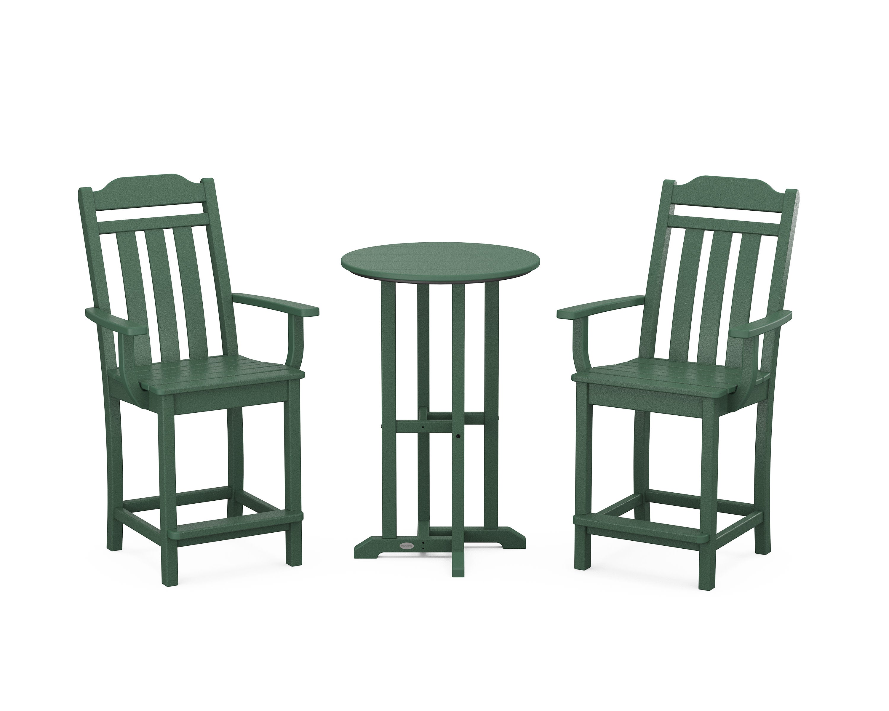 Cottage 3-Piece Farmhouse Bistro Counter Set in Green