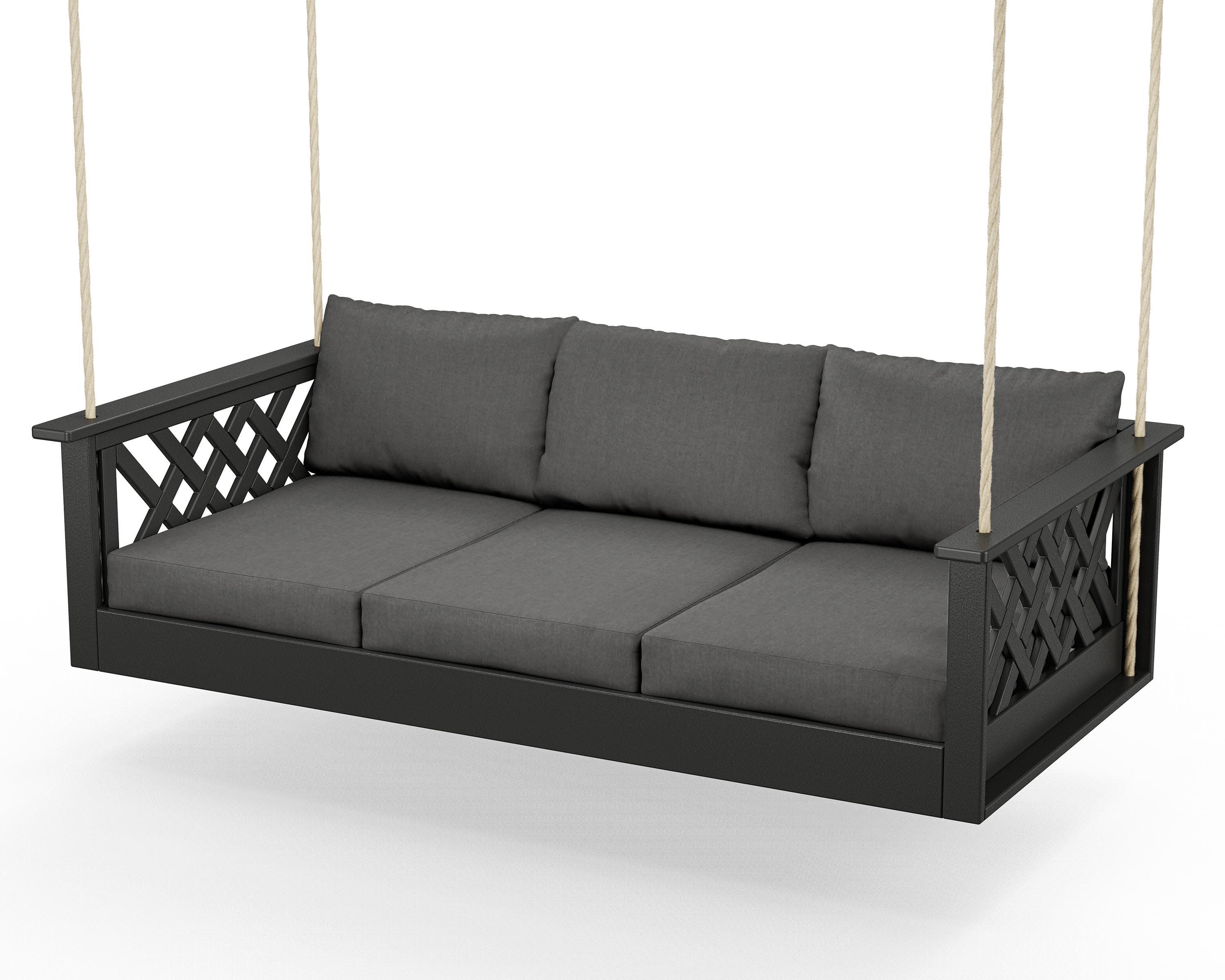 Wovendale Daybed Swing in Black / Spectrum Carbon
