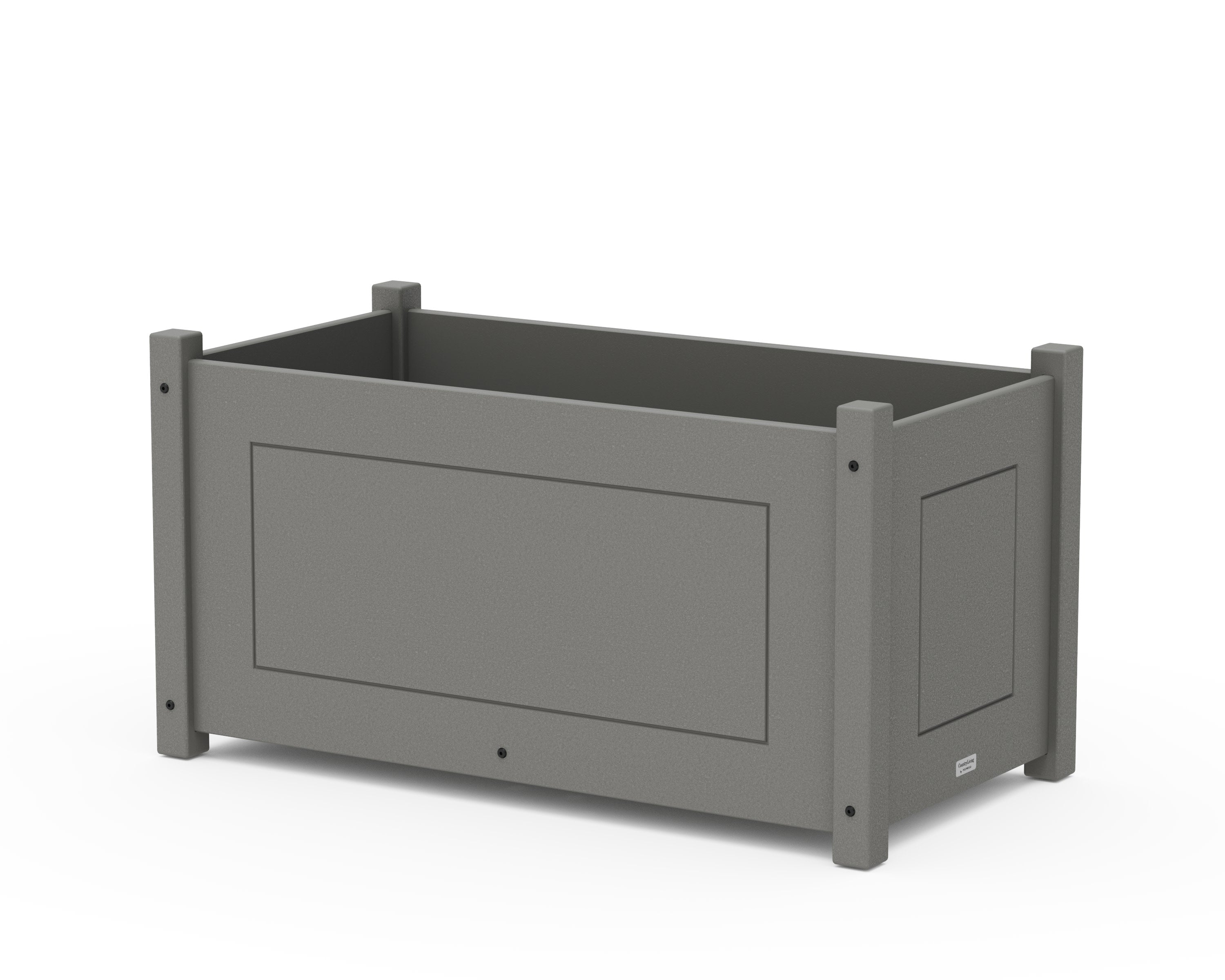 Country Living Large Rectangle Double Planter Box in Slate Grey