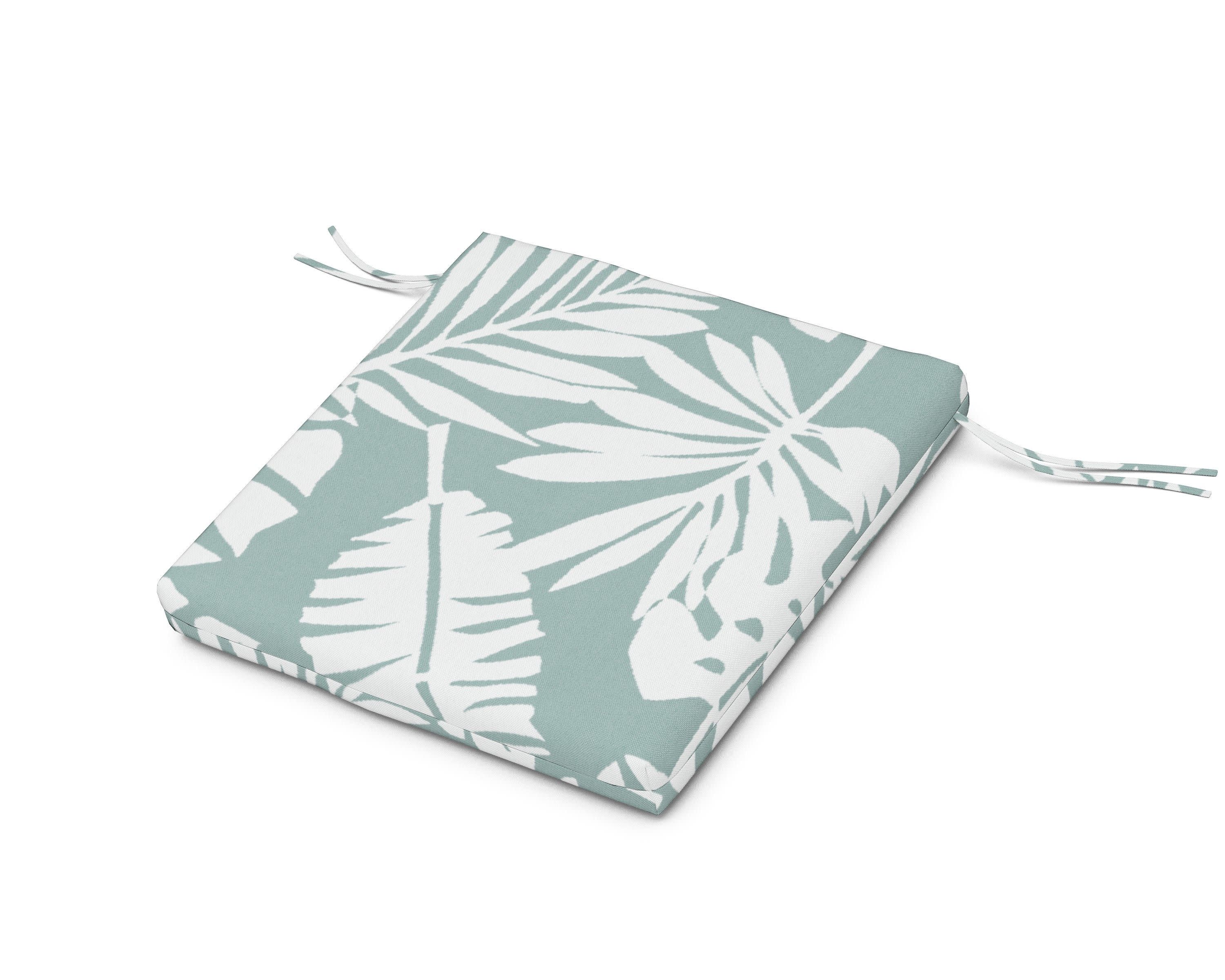 Seat Cushion - 20"D x 20"W x 2.5"H in Leaf Glacier Spa