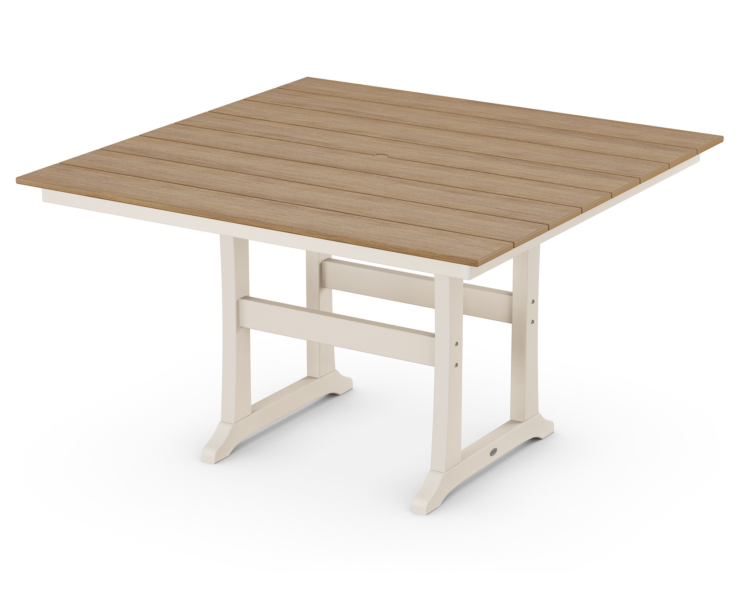 Farmhouse Trestle 59" Counter Table in Sand / Natural