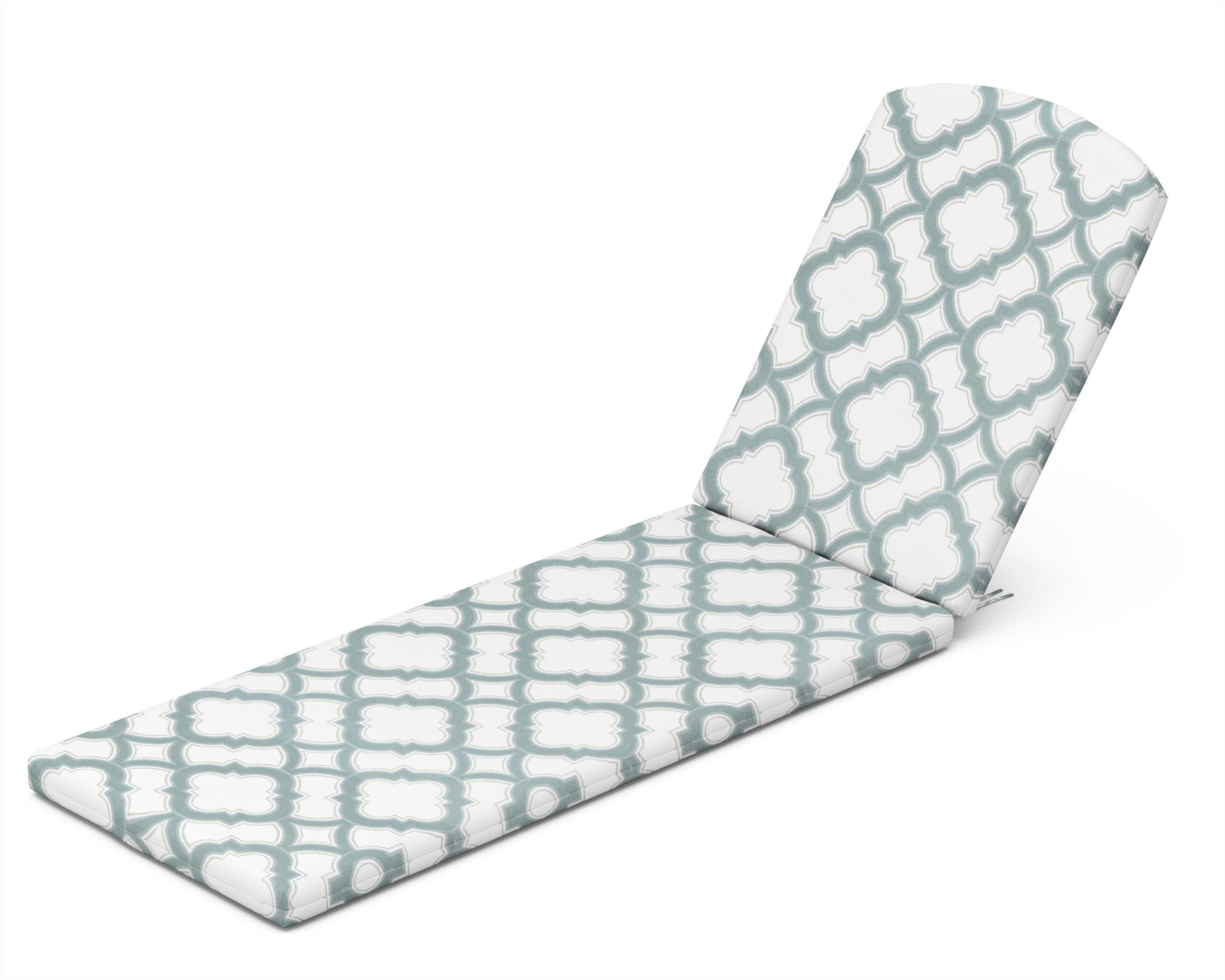 Chaise Cushion in Trellis Glacier Spa