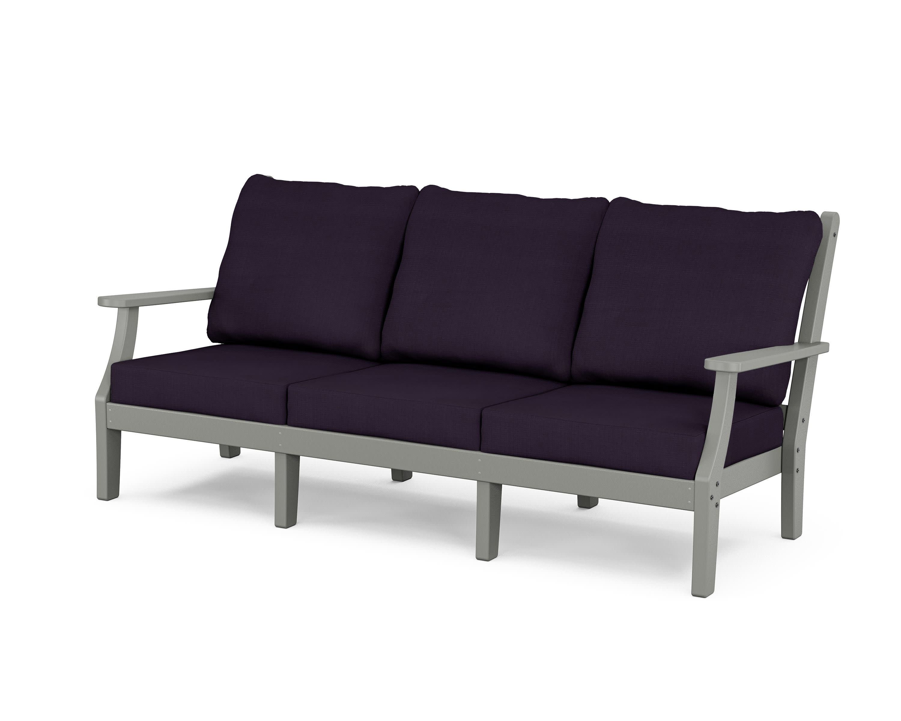 Wovendale Deep Seating Sofa in Slate Grey / Navy Linen