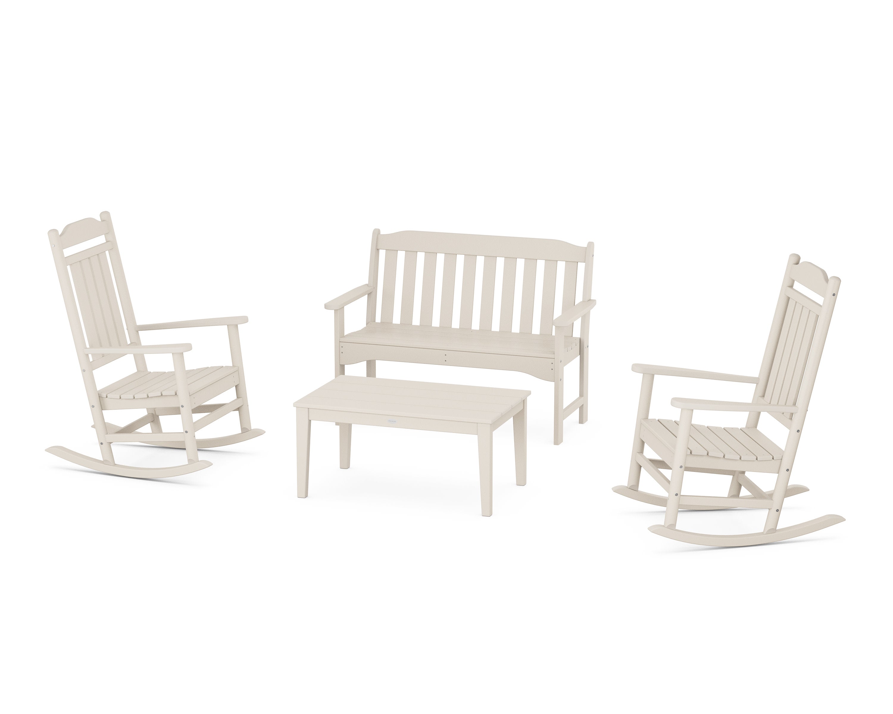 Cottage Legacy Rocking Chair 4-Piece Porch Set in Sand