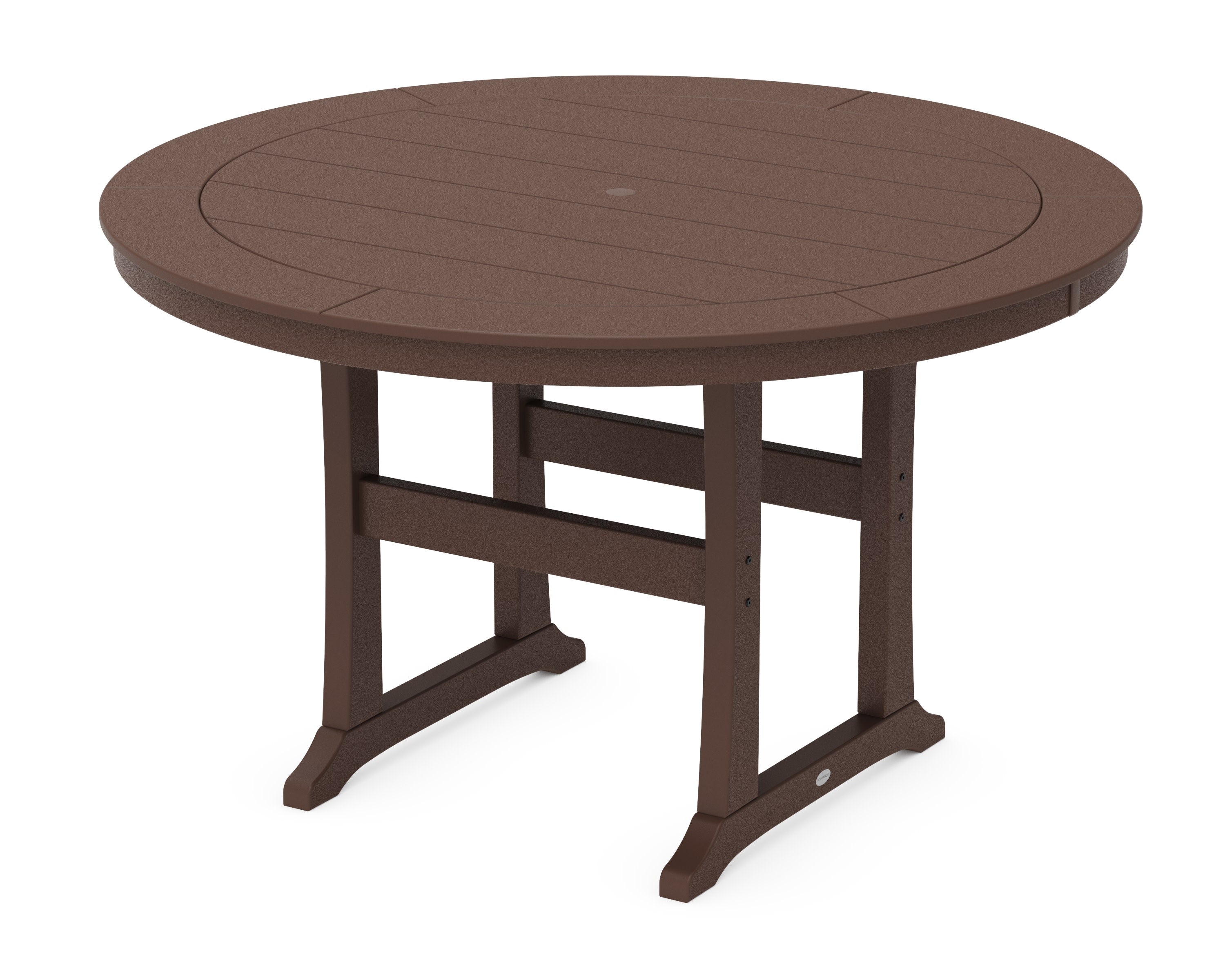 Nautical Trestle 60" Round Counter Table in Mahogany