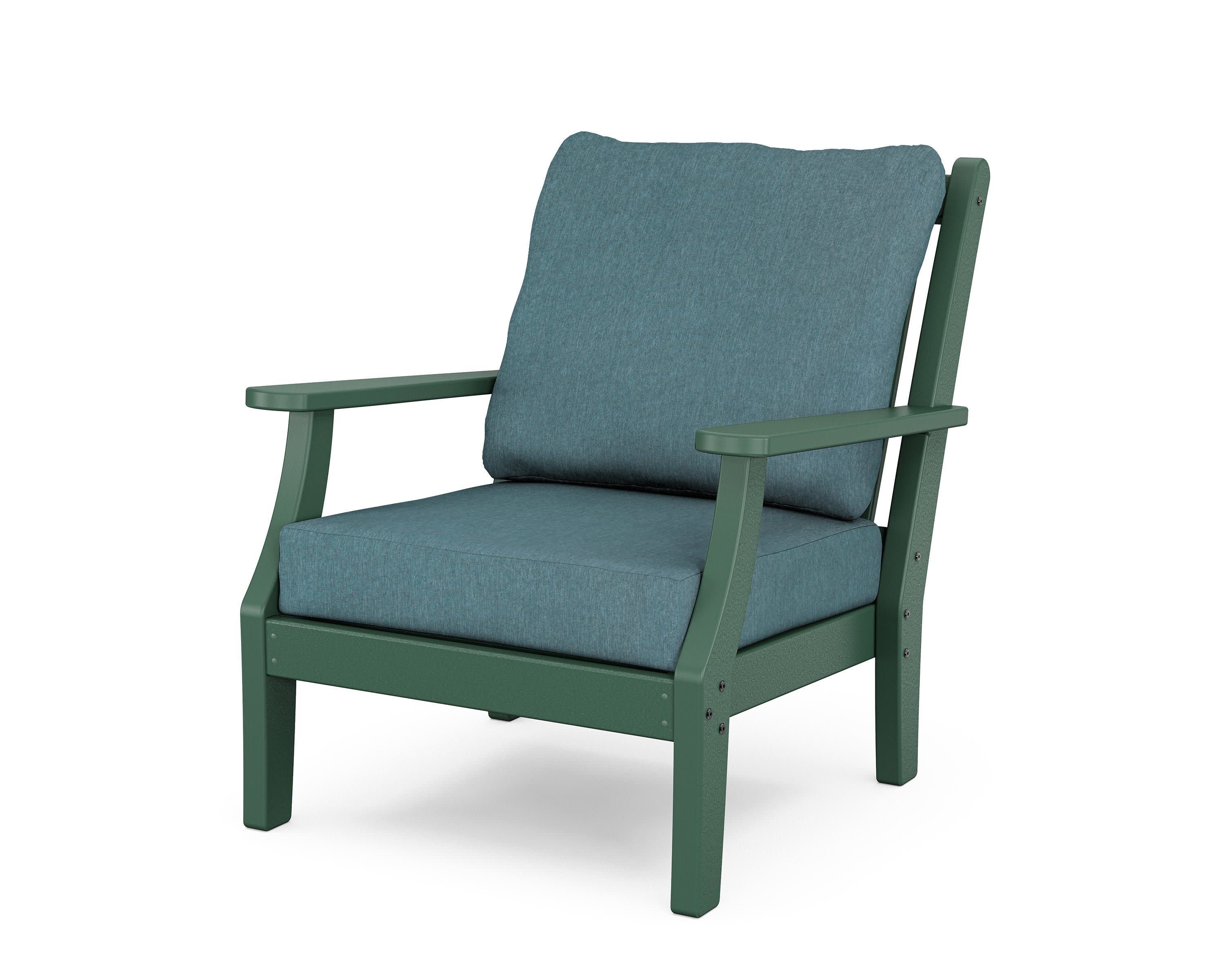 Wovendale Deep Seating Chair in Green / Ocean Teal