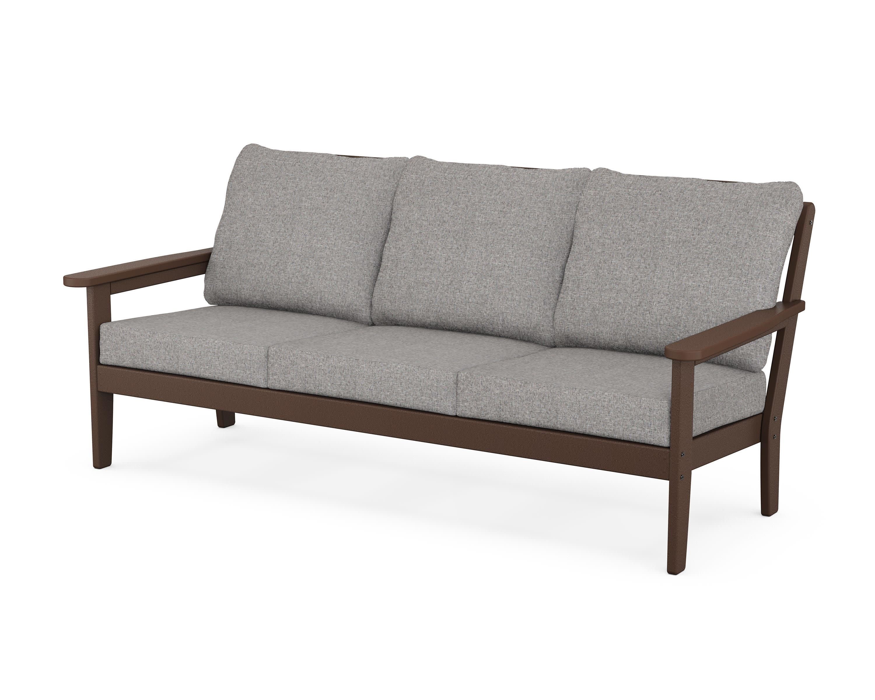 Cottage Deep Seating Sofa in Mahogany / Grey Mist