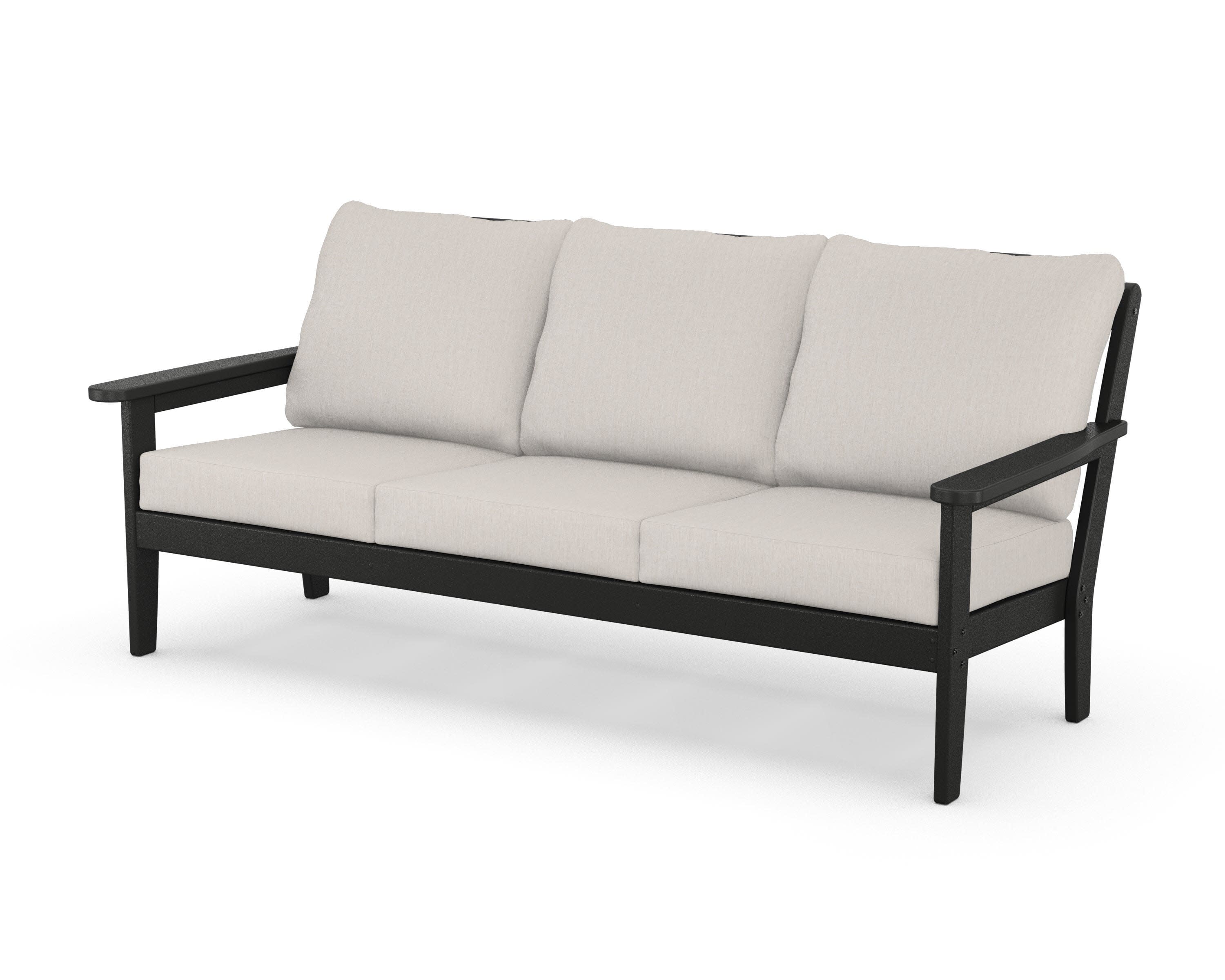 Cottage Deep Seating Sofa in Black / Cast Ash