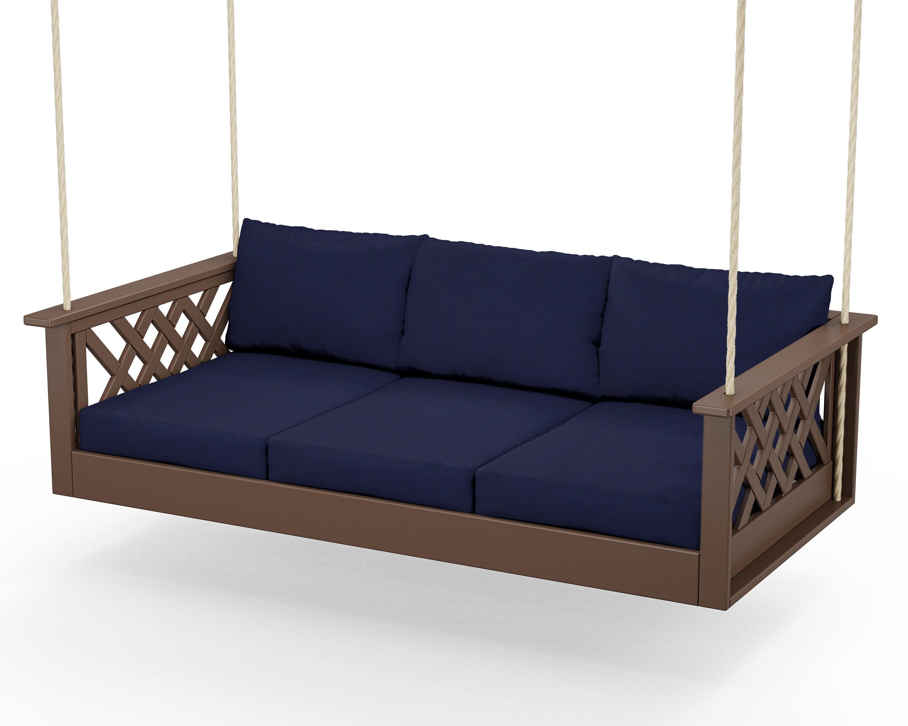 Wovendale Daybed Swing in Mahogany / Navy