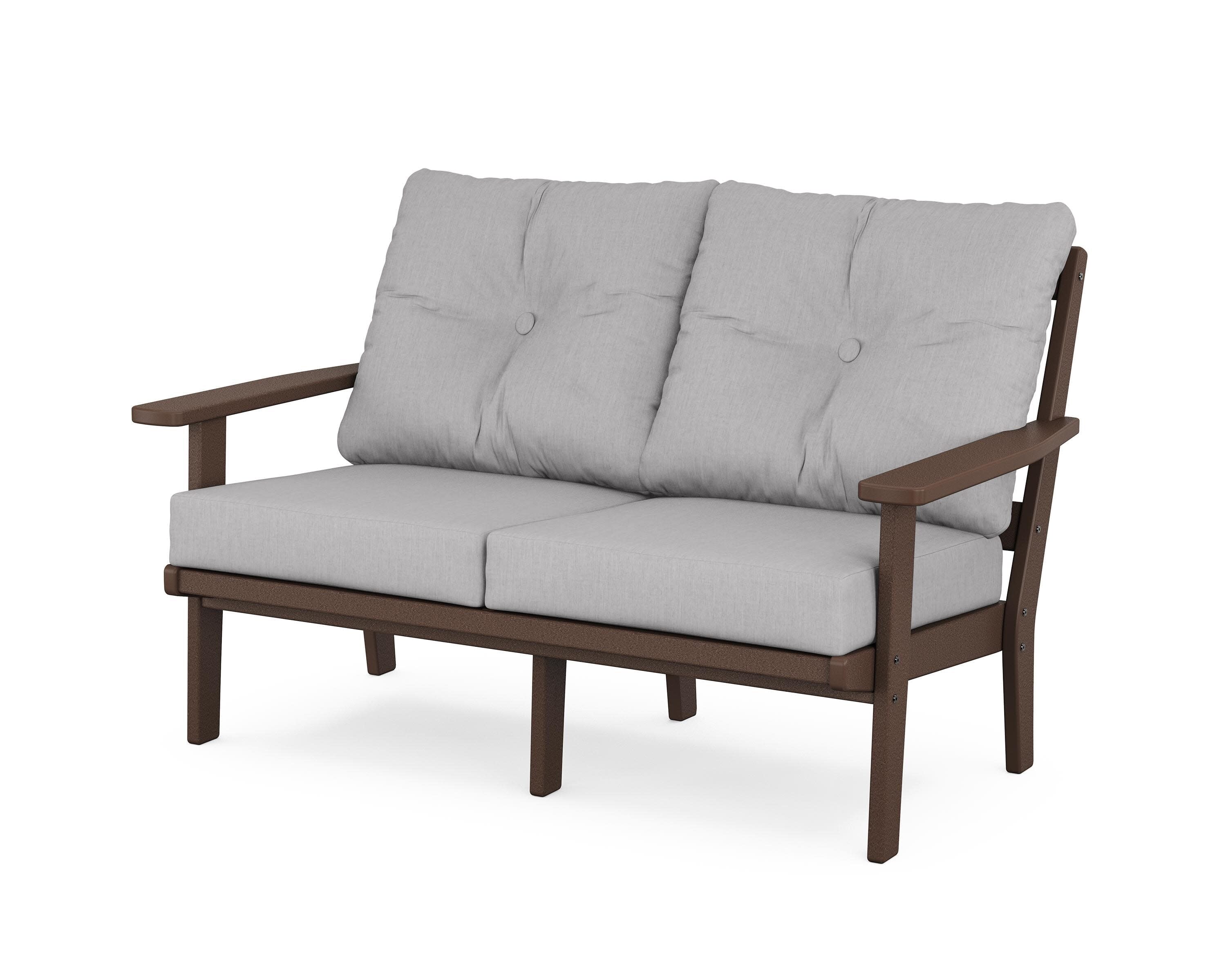 Prairie Deep SeatingLoveseat in Mahogany / Granite