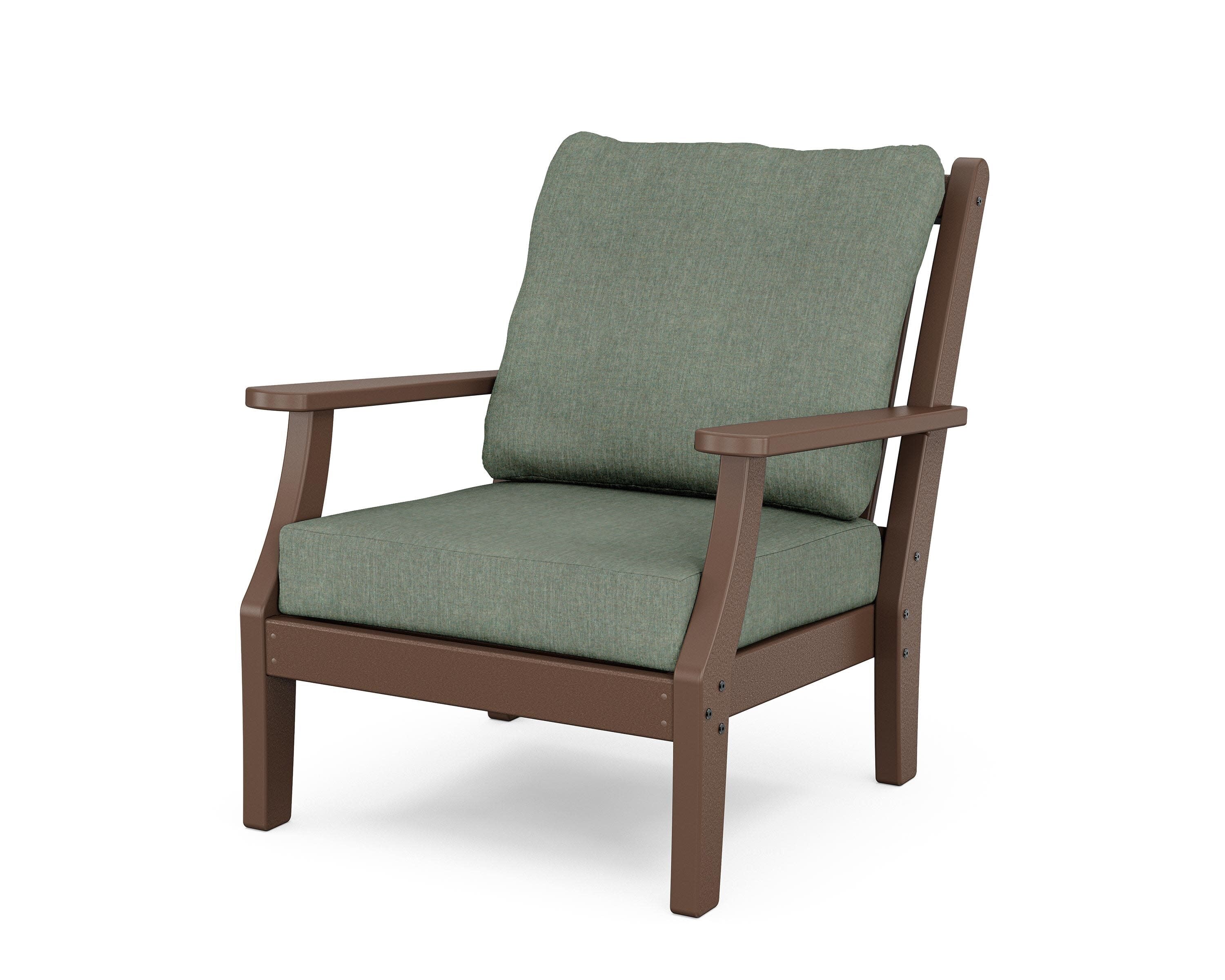 Wovendale Deep Seating Chair in Mahogany / Cast Sage