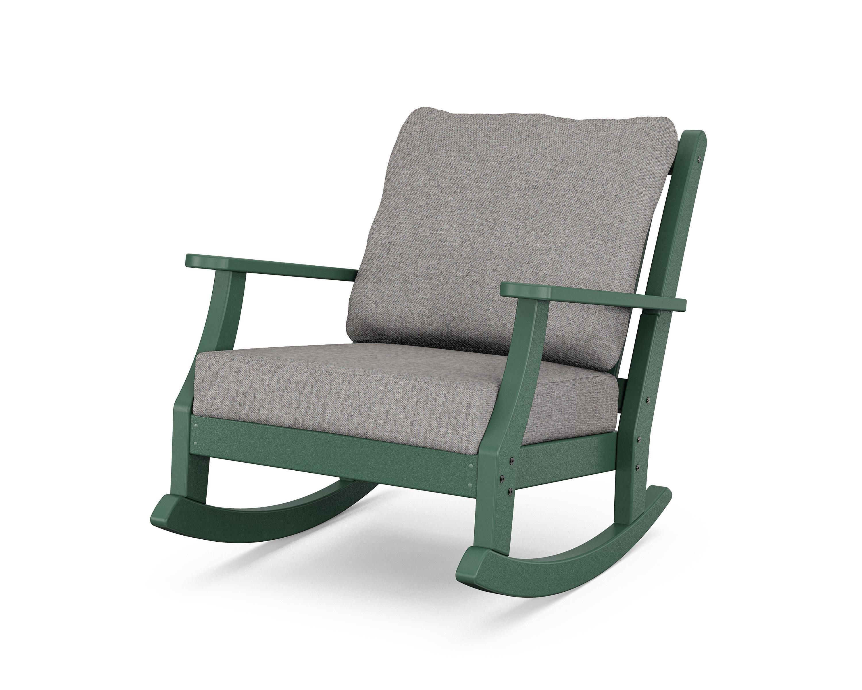 Wovendale Deep Seating Rocking Chair in Green / Grey Mist