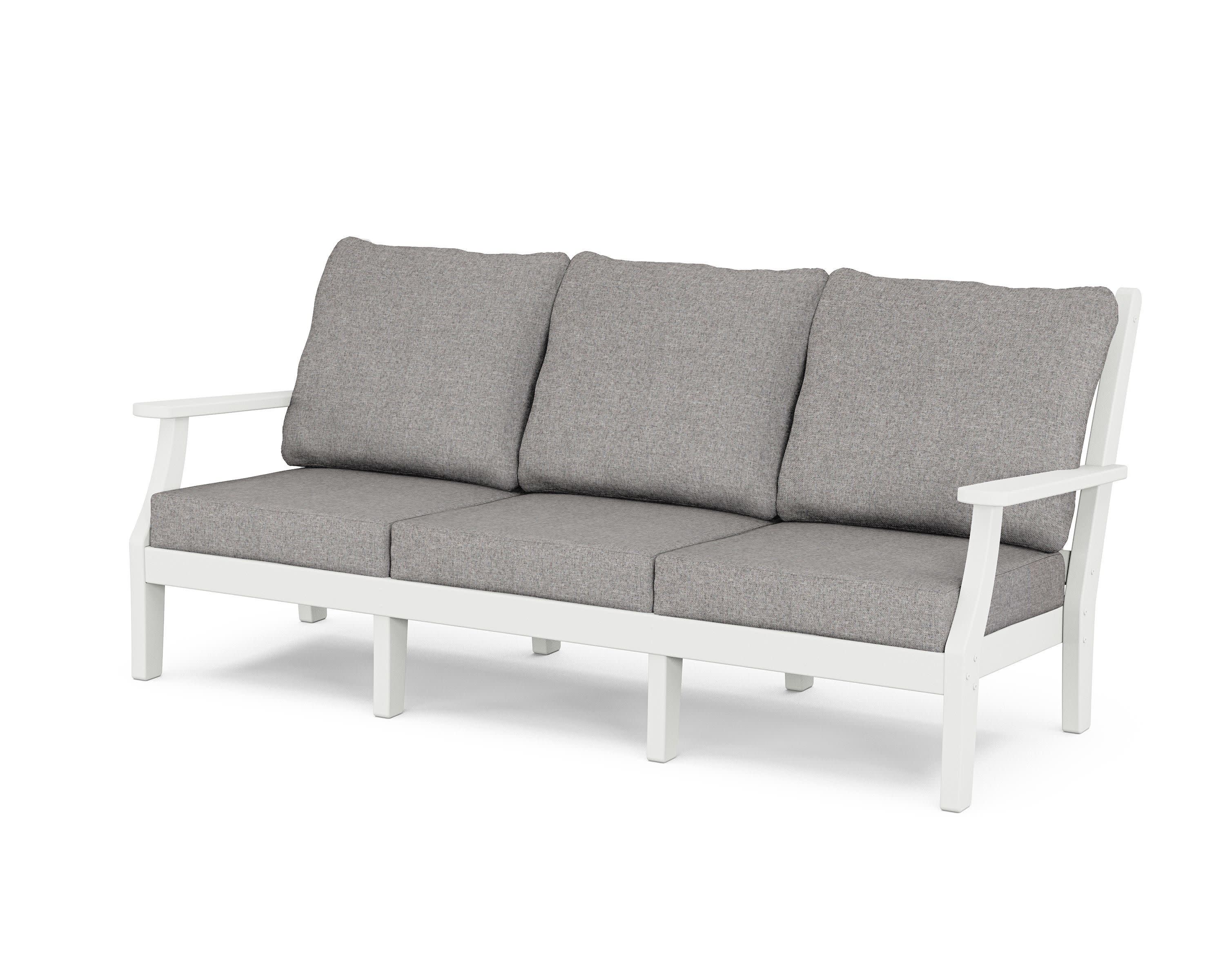 Wovendale Deep Seating Sofa in White / Grey Mist