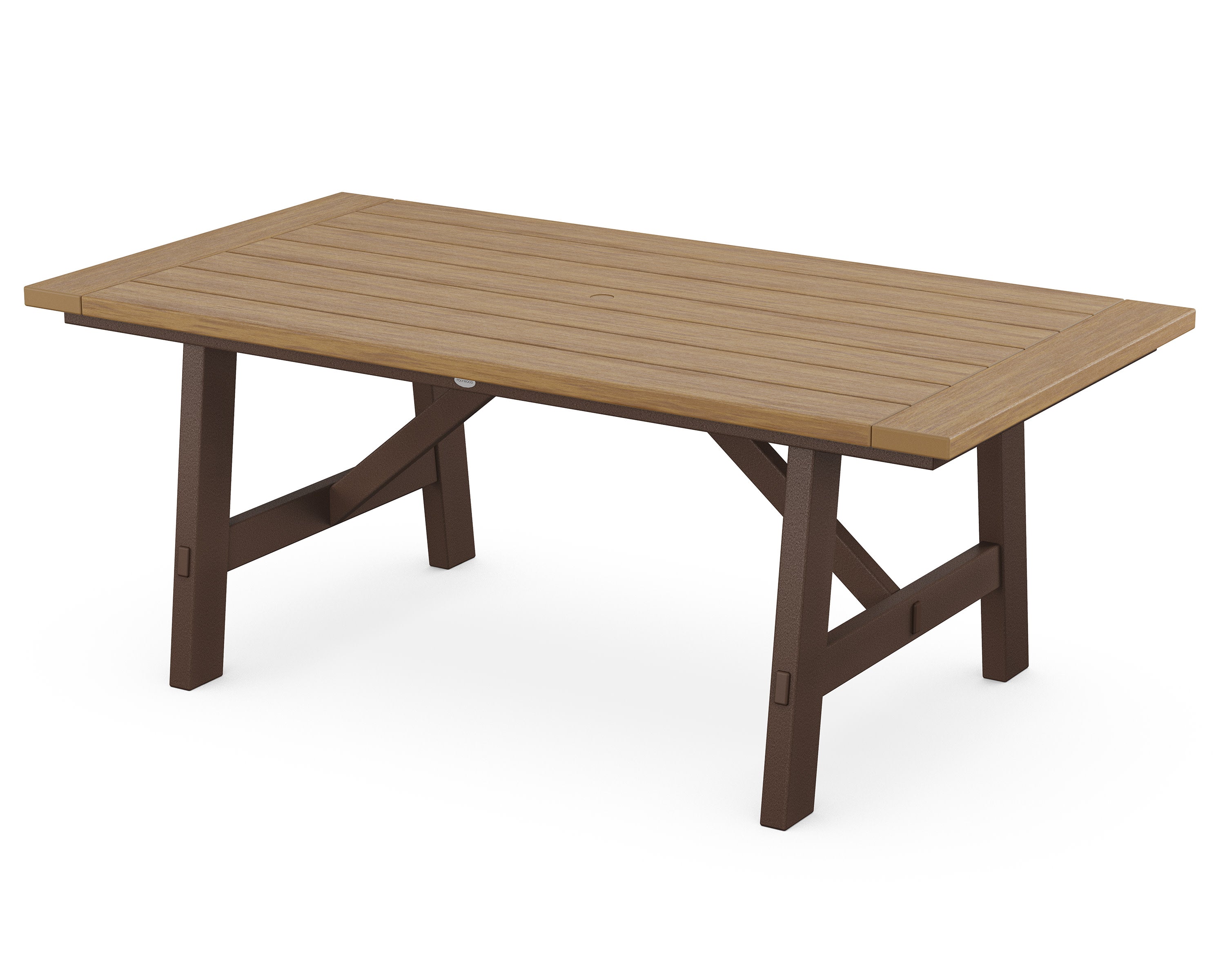 Rustic Farmhouse 39" x 75" Dining Table in Mahogany / Natural